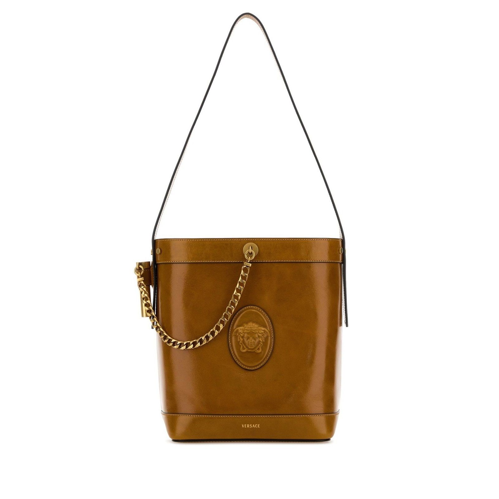 Versace VERSACE Pivot Small Brown Bucket Bag New & Authentic Size ONE SIZE - 1 Thumbnail