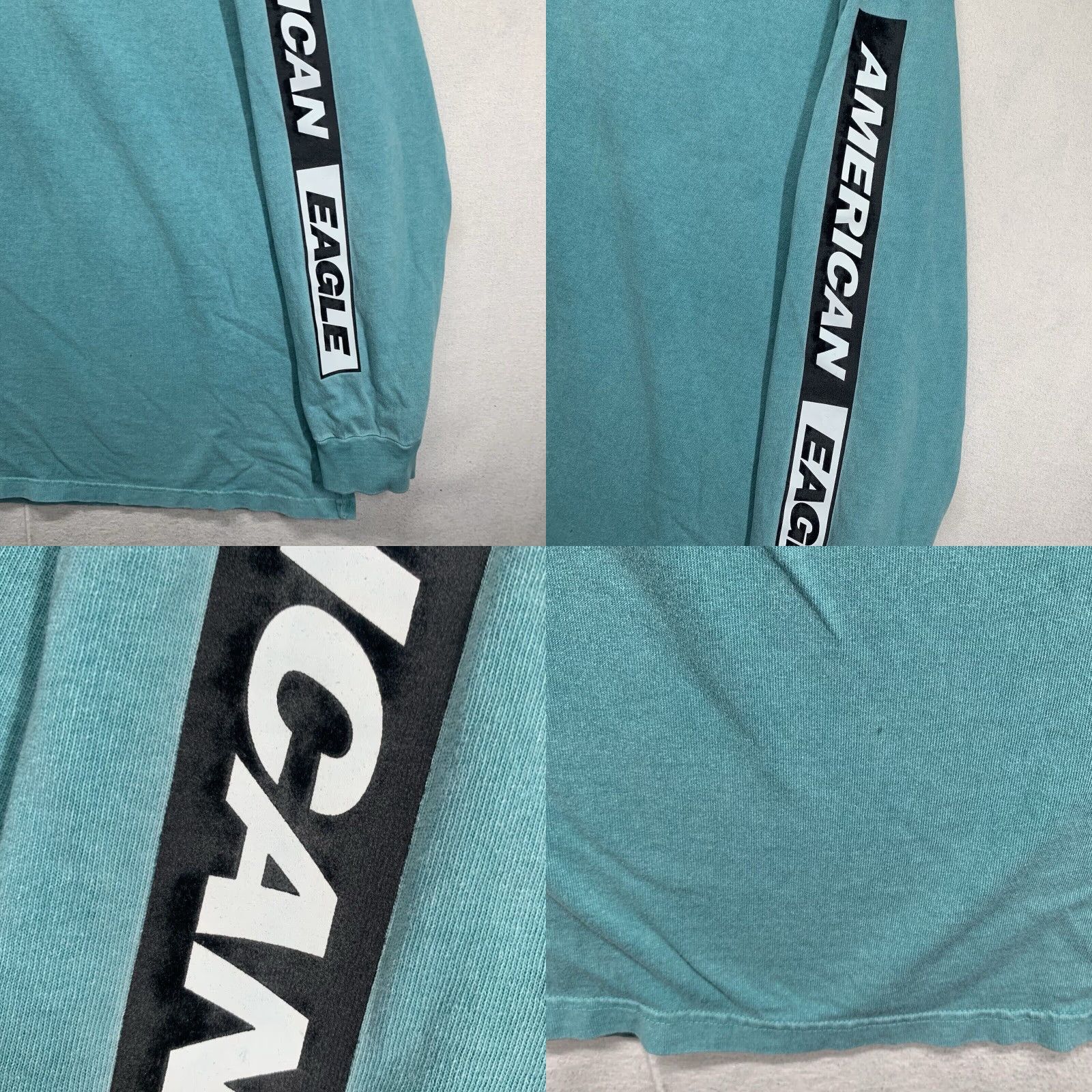 American Eagle Outfitters American Eagle Mens Long Sleeve T-Shirt 2XL Retro 90s Green Cotton Knit Beach Logo Size US XXL / EU 58 / 5 - 8 Thumbnail
