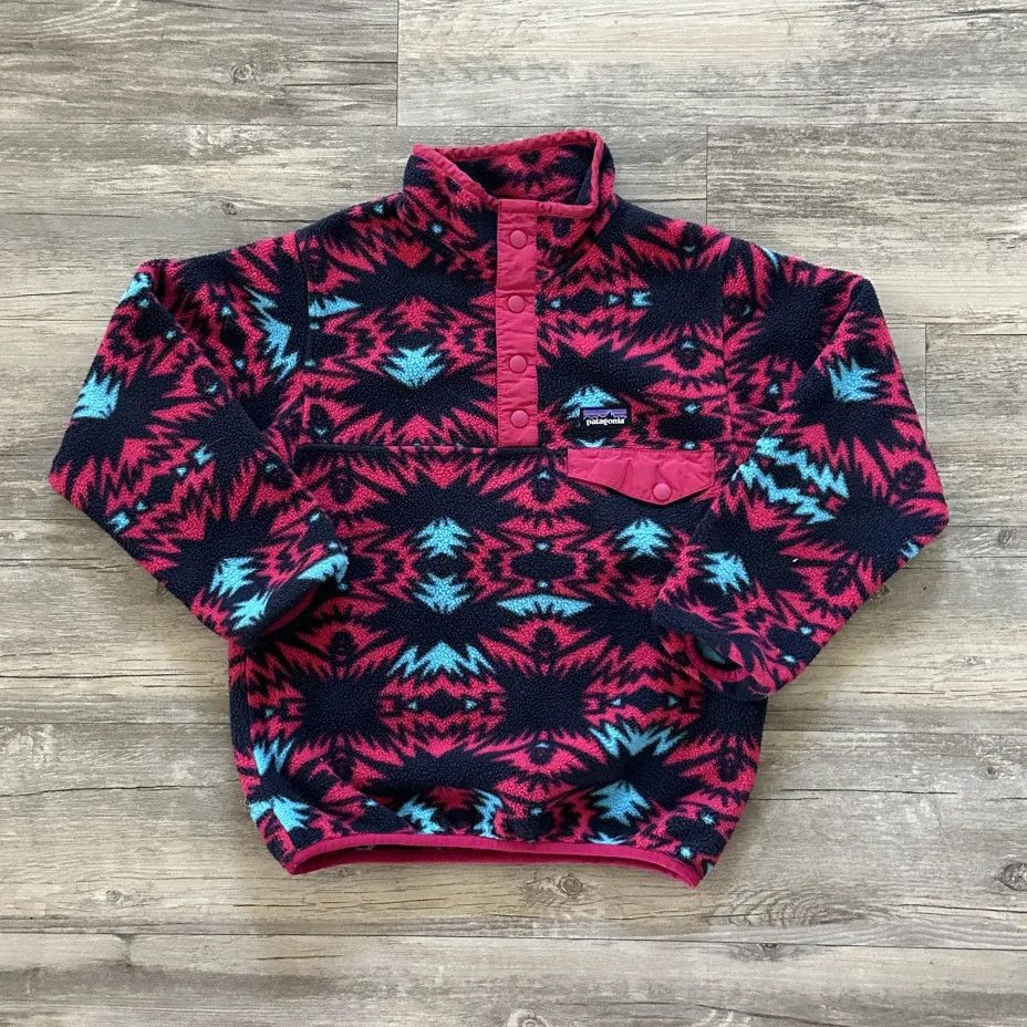 Patagonia Vintage Patagonia Synchilla Snap-T Pullover Aztec Sweater Size S / US 4 / IT 40 - 1 Thumbnail