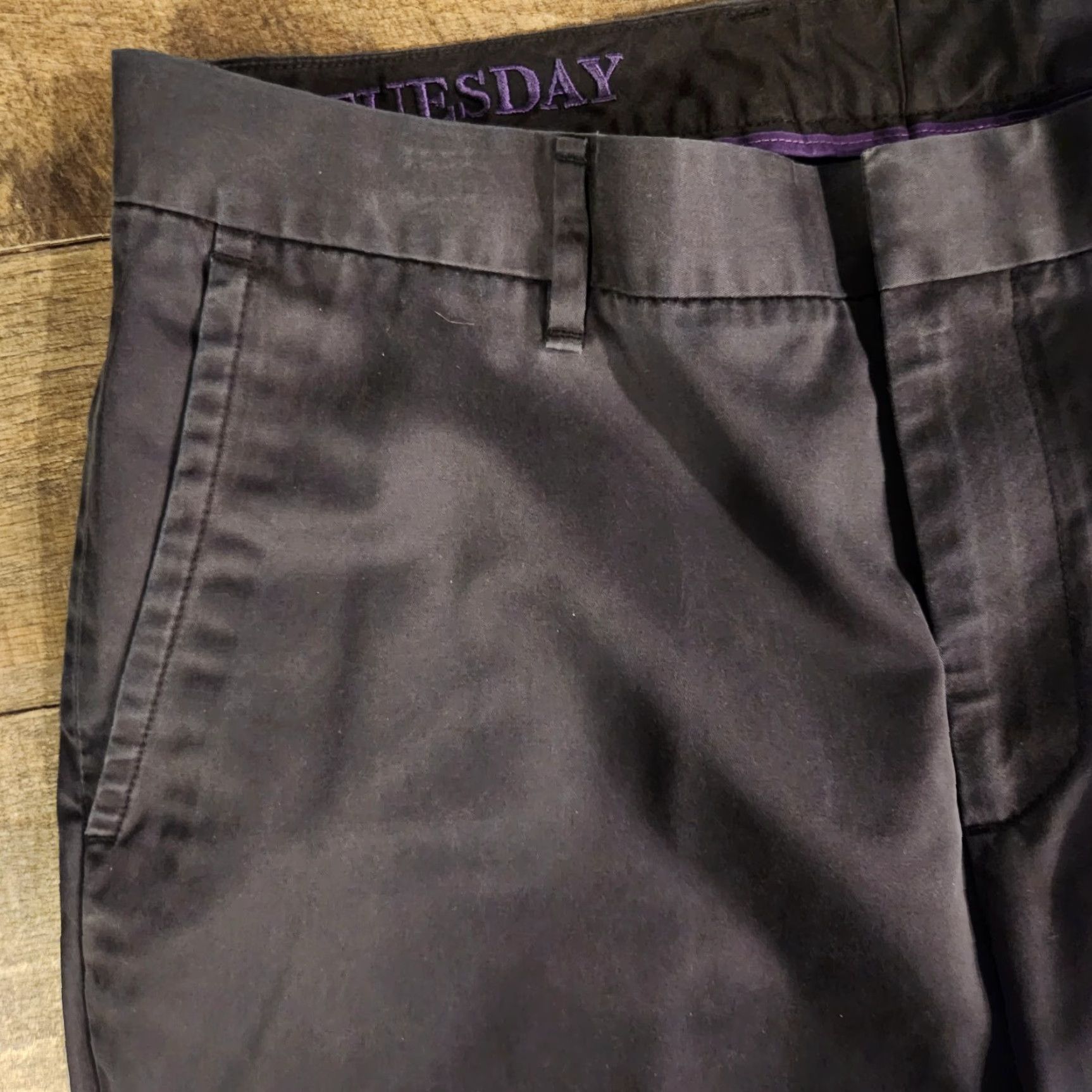 Bonobos Bonobos Tuesday Pants Mens 33x32 Black Flat Front Chino Stretch Slim Straight Size US 33 - 5 Thumbnail