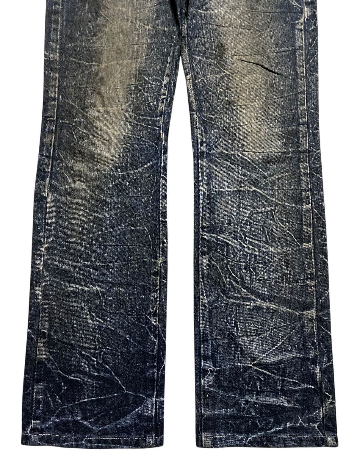 Japanese Brand Vtg Skull Blow By Blue Mud Wash Thunder Avant Garde Jeans Size US 32 / EU 48 - 5 Thumbnail