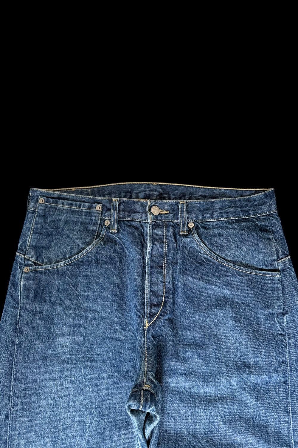 Levi's Levi’s Engineered Navy Baggy Flared Twisted Denim Jeans Y2K Size US 34 / EU 50 - 7 Thumbnail