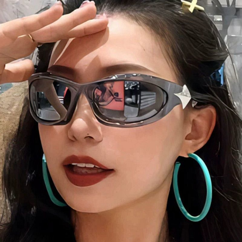 Electric Visual Hip-hop Street ins style custom avant-garde sunglasses Size ONE SIZE - 6 Thumbnail