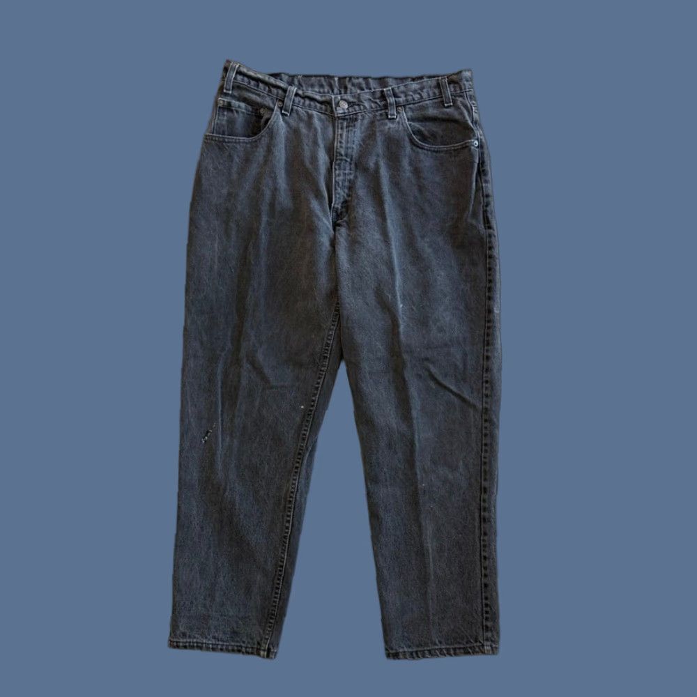 Levi's VINTAGE Levi's 545 Black Denim Jeans Mens 36x30 Leather Patch USA Made Straight 90s Vintage Block Size US 36 / EU 52 - 1 Thumbnail