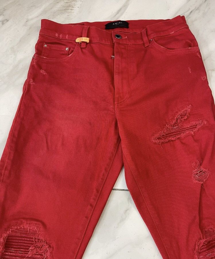Amiri Amiri Red MX1 jeans 2412-Nextarrow Size US 30 / EU 46 - 3 Thumbnail