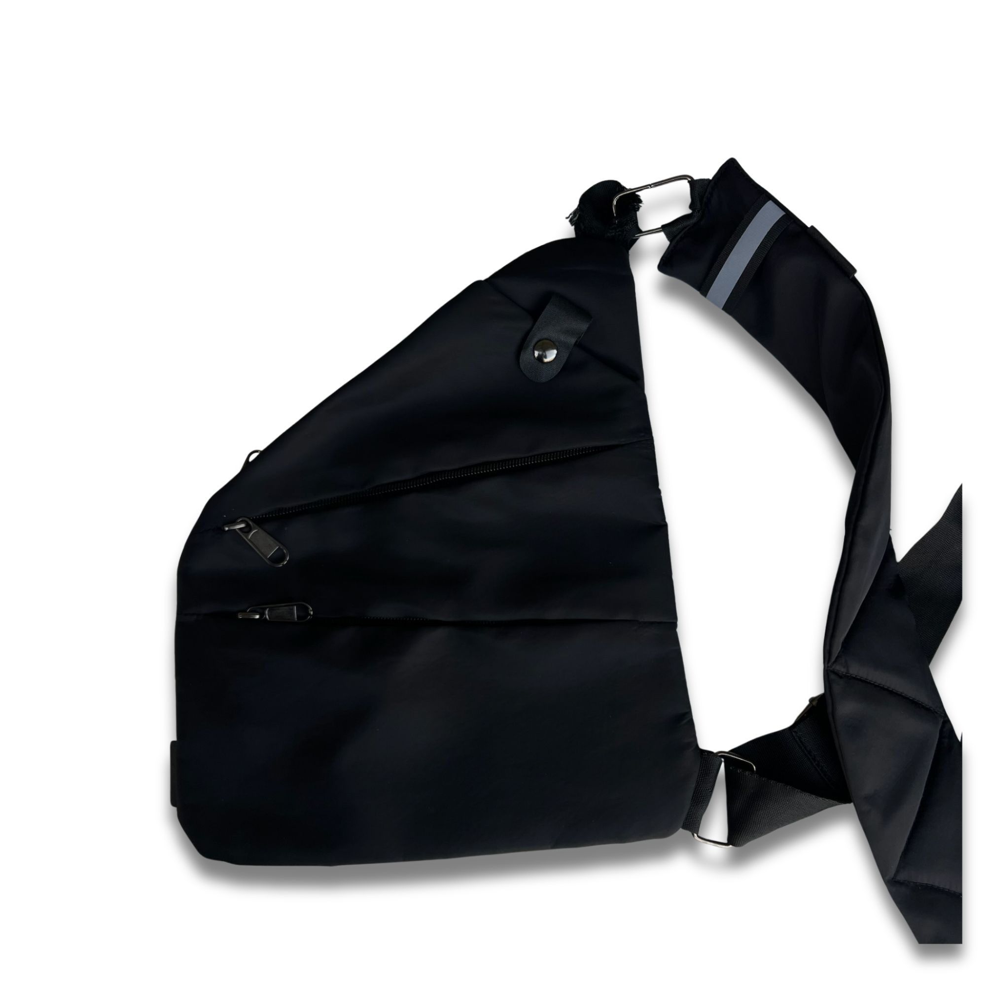 Other Black Sling Bag With Adjustable Strap & Multiple Zipper Pock Size ONE SIZE - 2 Thumbnail