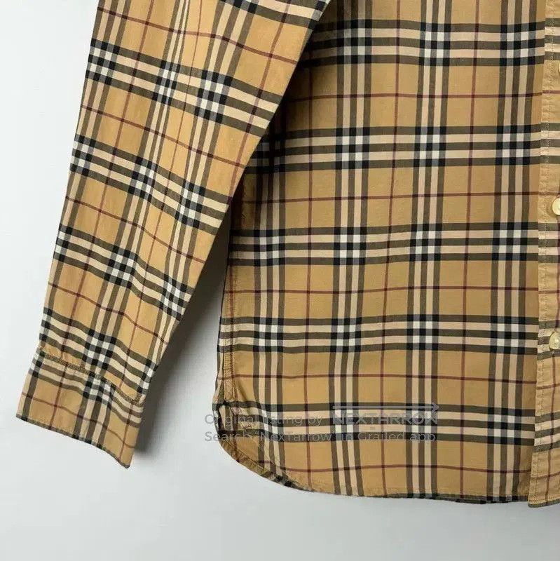 Burberry Burberry Men’s Brown Check Long Sleeve Shirt. Size US S / EU 44-46 / 1 - 6 Thumbnail