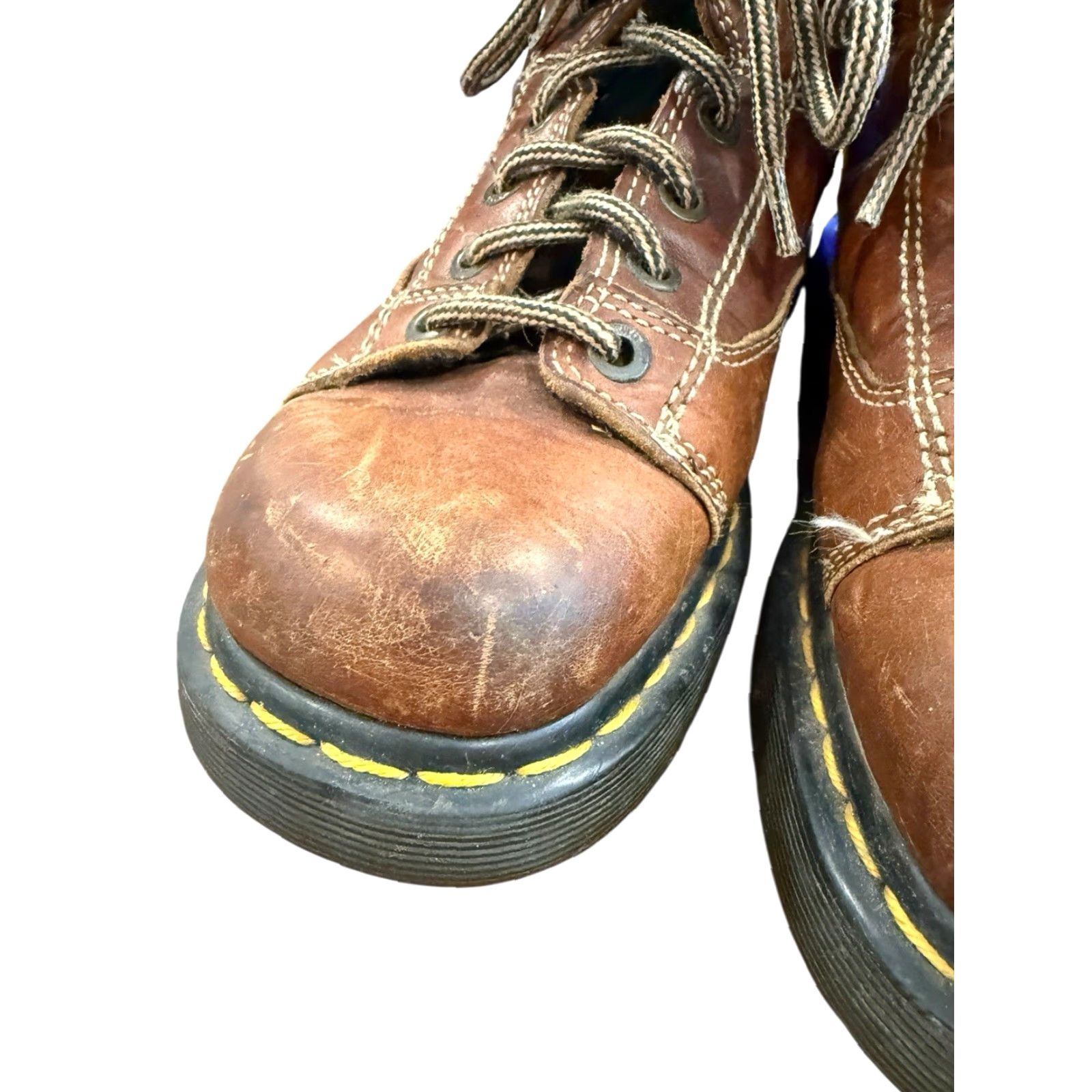 Dr. Martens Dr. Martens Boots Lace Up Mens Size 9 Leather Brown Heavy Duty 8A07 Punk Casual Boots Mens Brown Leather 8A07 Dr. Martens Air Wair 8A07 Size US 9 / EU 42 - 4 Thumbnail