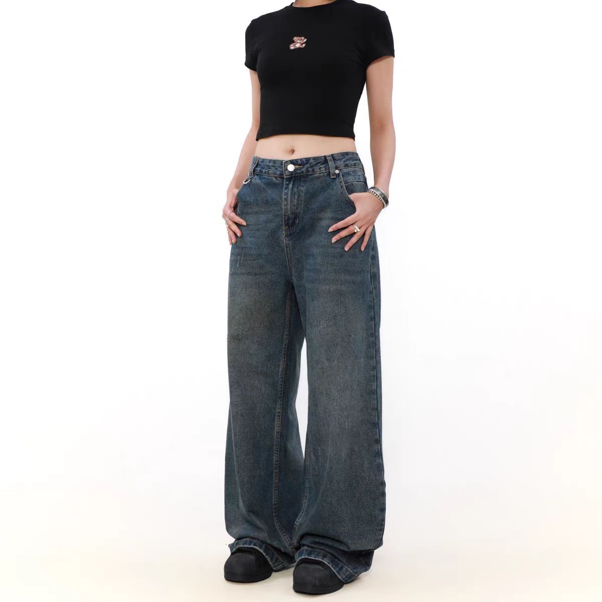 Japanese Brand × Jean Vintage washed loose casual jeans Size US 28 / EU 44 - 3 Thumbnail