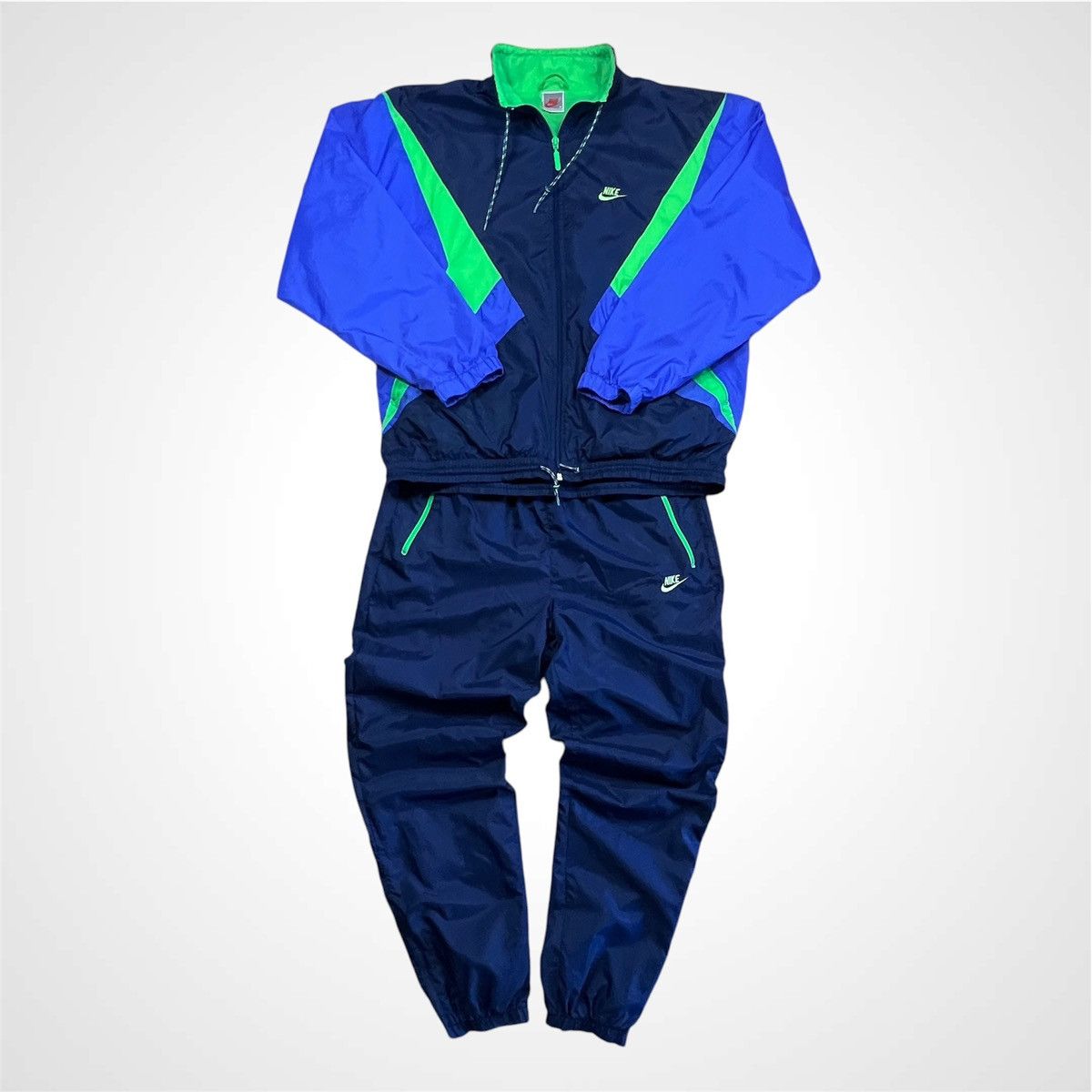 Nike Vintage Nike Tracksuit Suit Jacket And Pants 90s Big Swoosh Size US M / EU 48-50 / 2 - 1 Thumbnail