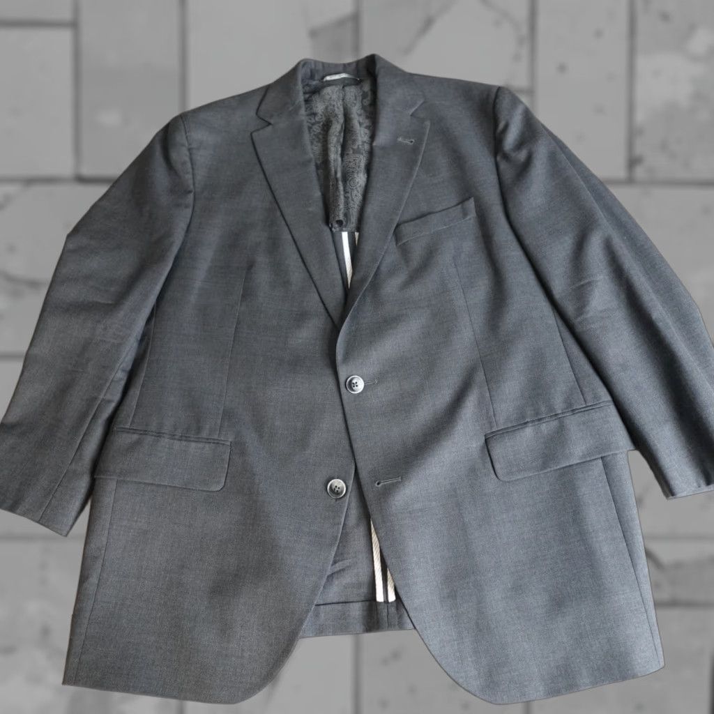 Jack Victor VINTAGE Jack Victor Jacket 44R Gray Solid Vitale Barberis Half Lined Size US S / EU 44-46 / 1 - 1 Thumbnail
