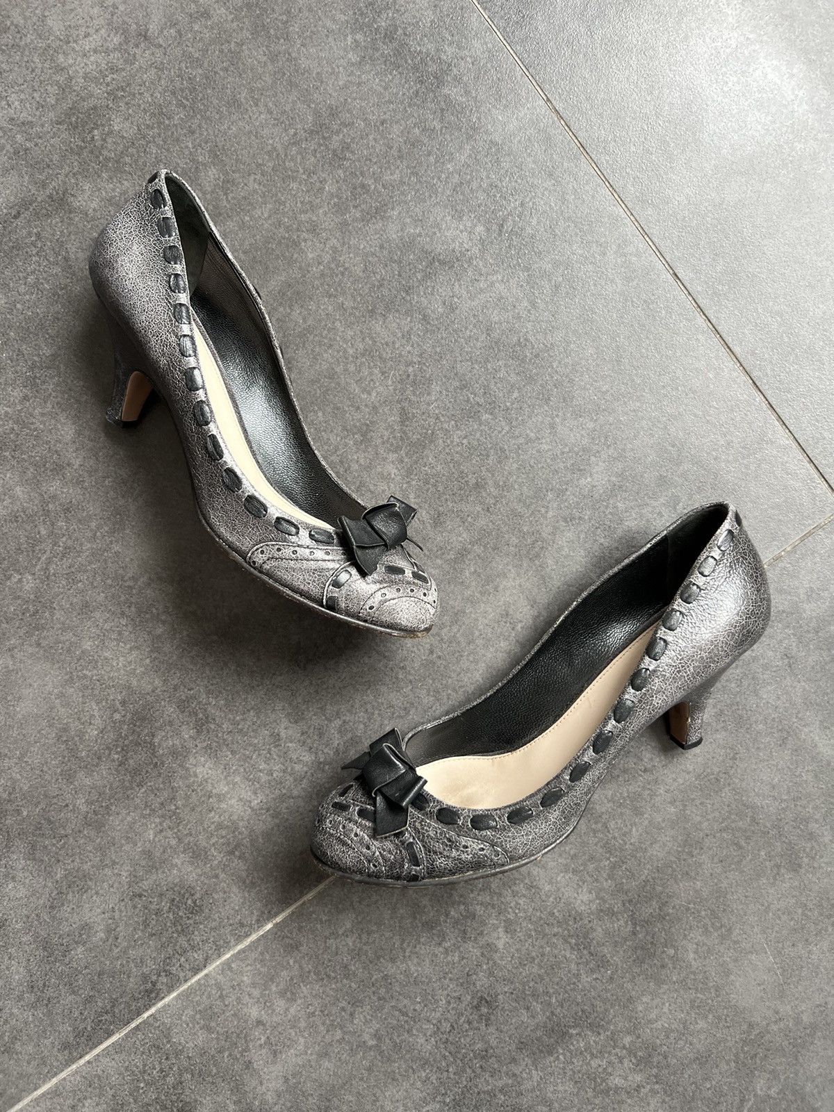Prada Vintage Prada bow kitten ballet heels Size US 9 / IT 39 - 1 Thumbnail