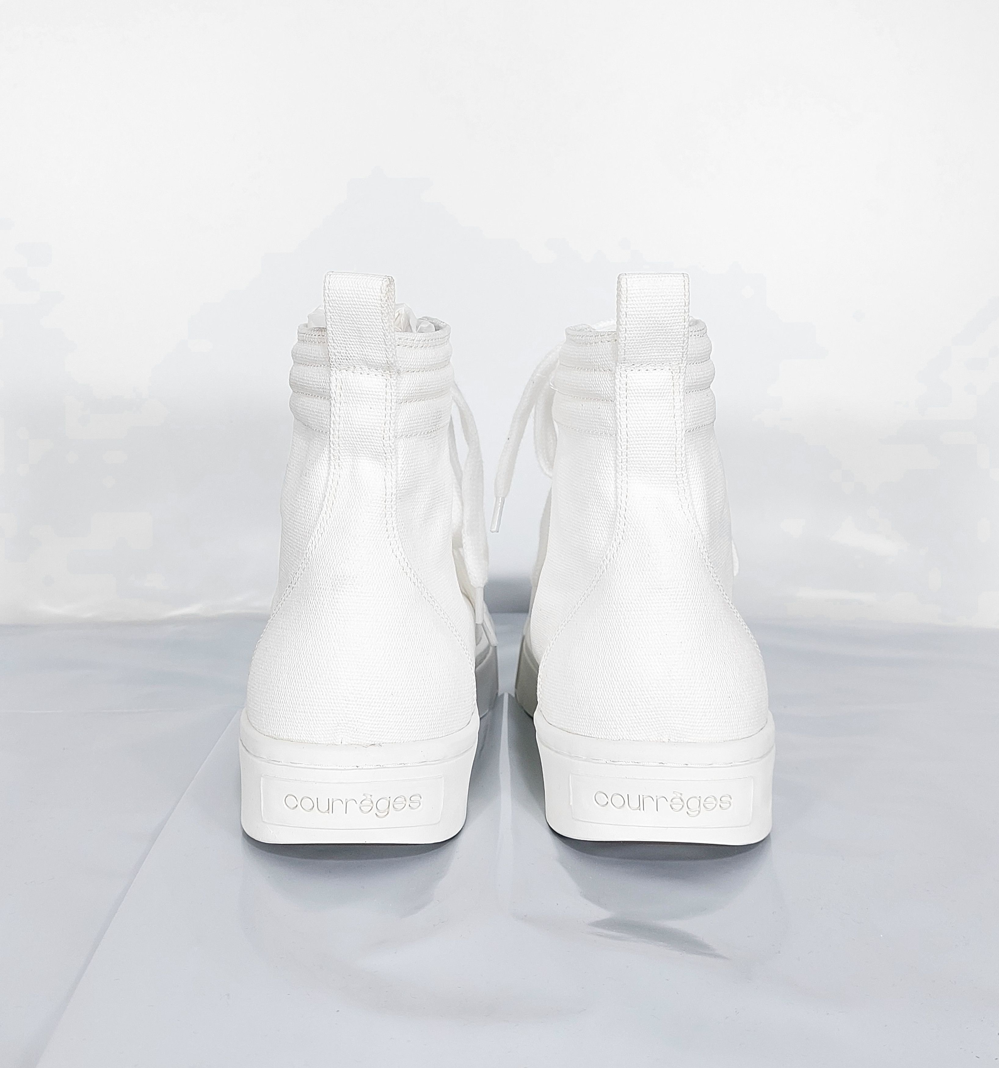 Courreges canvas 01 high top sneakers - white 43EU Size US 10 / EU 43 - 6 Thumbnail