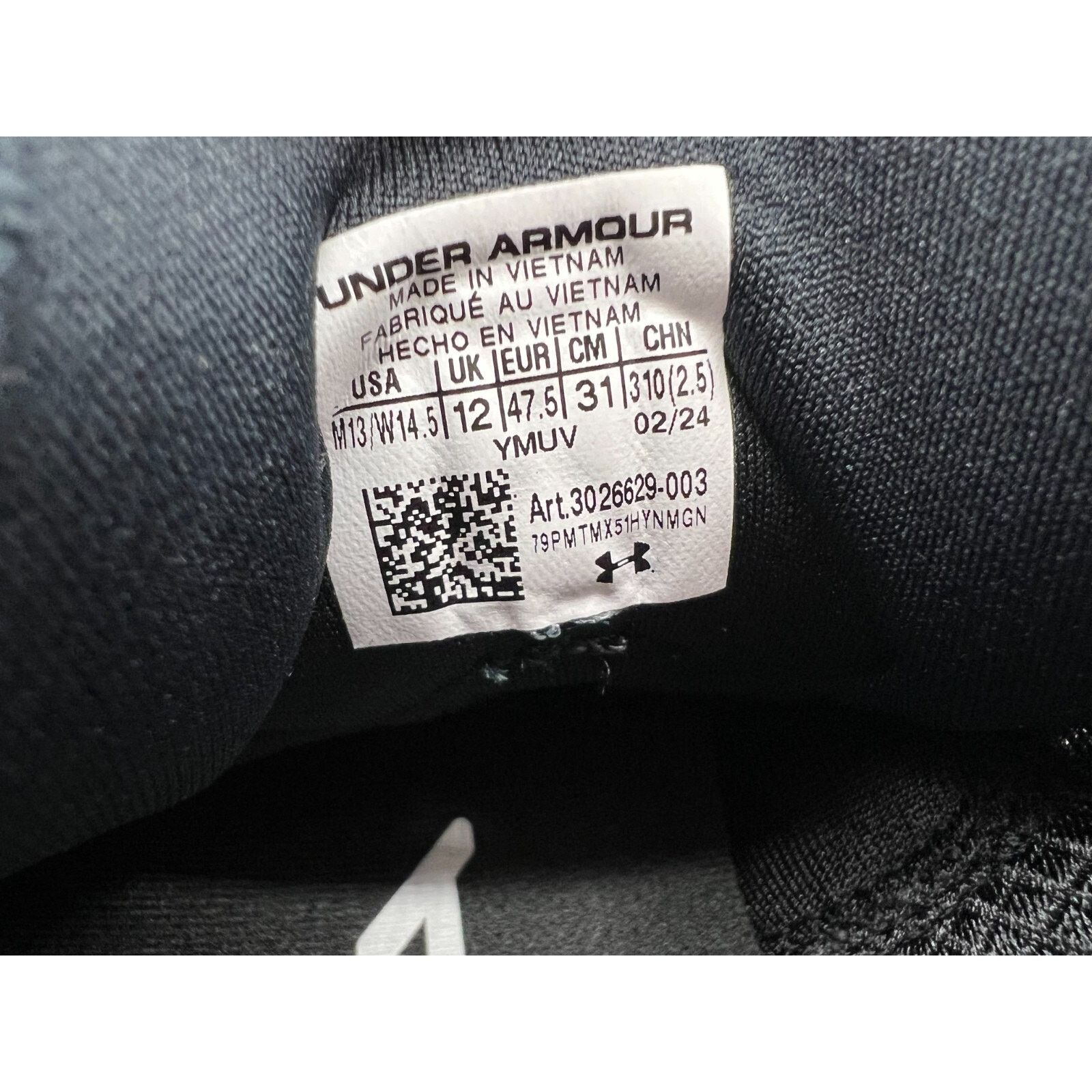 Under Armour Under Armour HOVR Mega 2 MVMNT Black 3026629-003 Men 13 Size US 13 / EU 46 - 3 Thumbnail