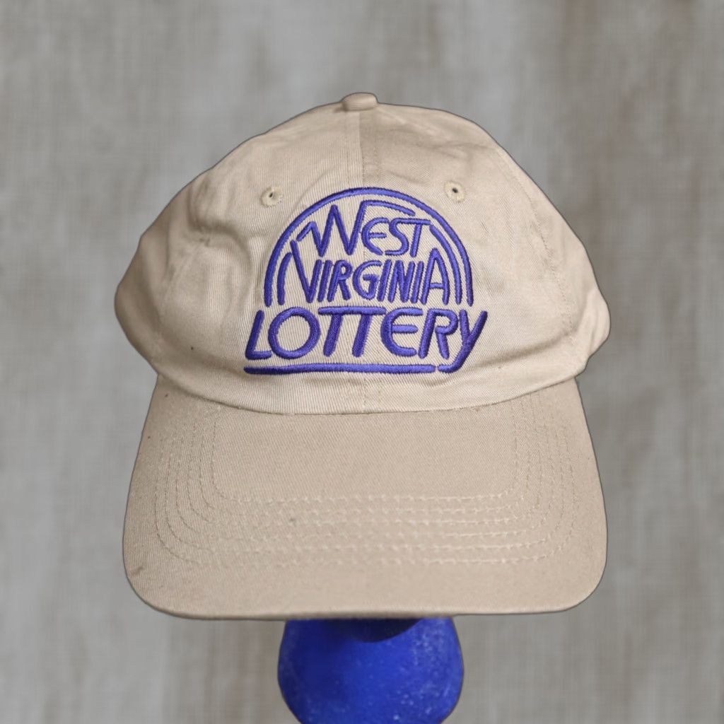 Vintage West Virginia Lottery Adjustable Baseball Cap Tan Mens Size ONE SIZE - 1 Thumbnail