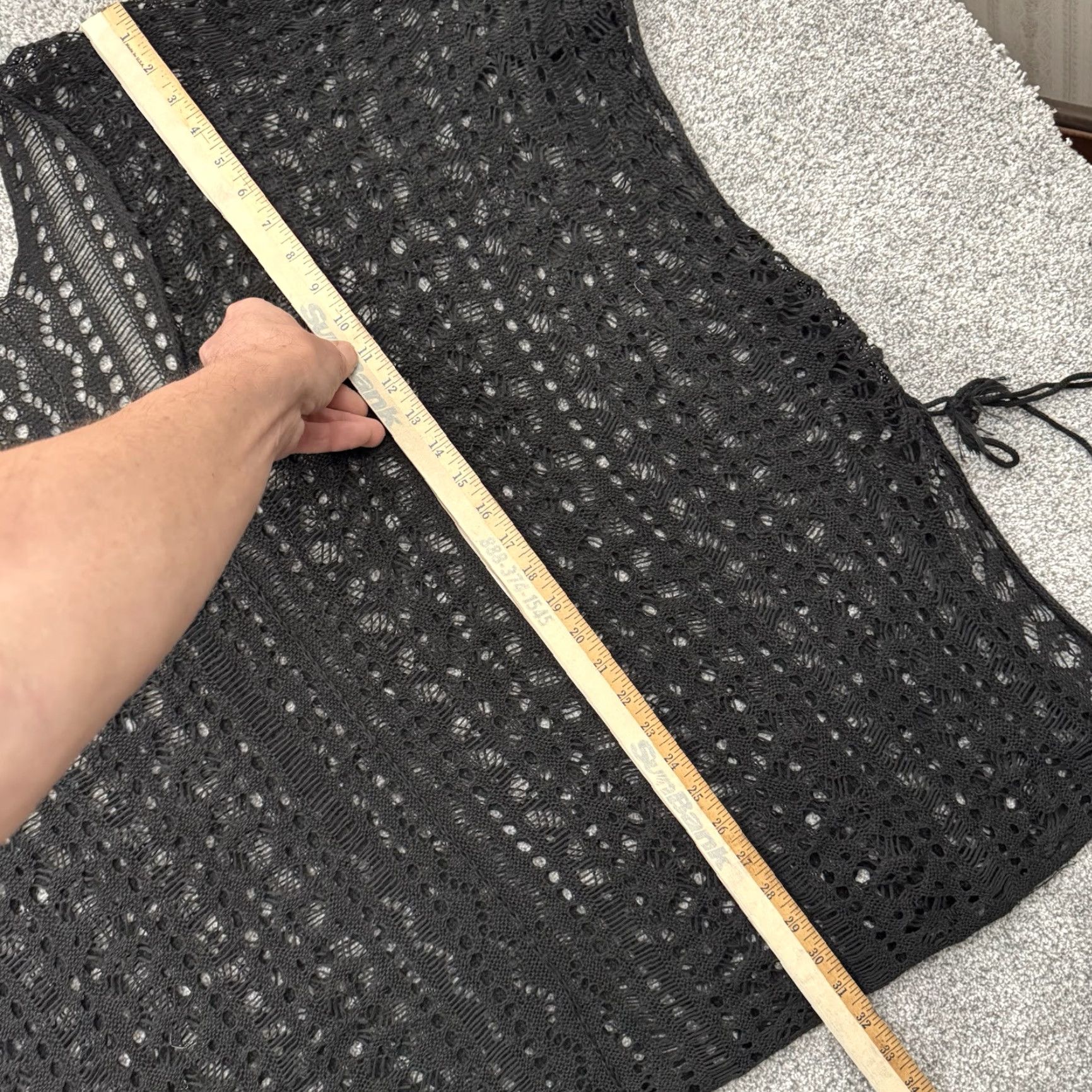 Vintage Unbranded Cover Up Women One Size Black Boho Beach Sheer Hippie Y2K Inspired Size ONE SIZE - 4 Thumbnail