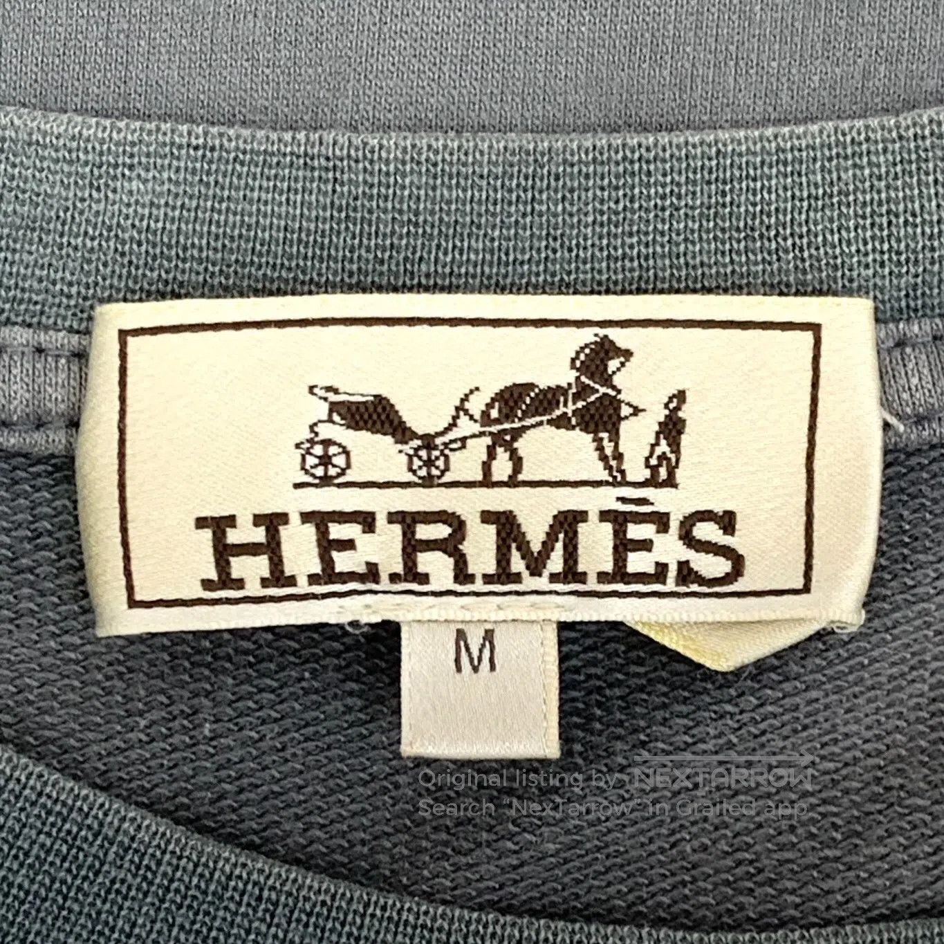 Hermes Hermes Blue robot embroidery cotton crew neck short-sleeve Size US M / EU 48-50 / 2 - 5 Thumbnail