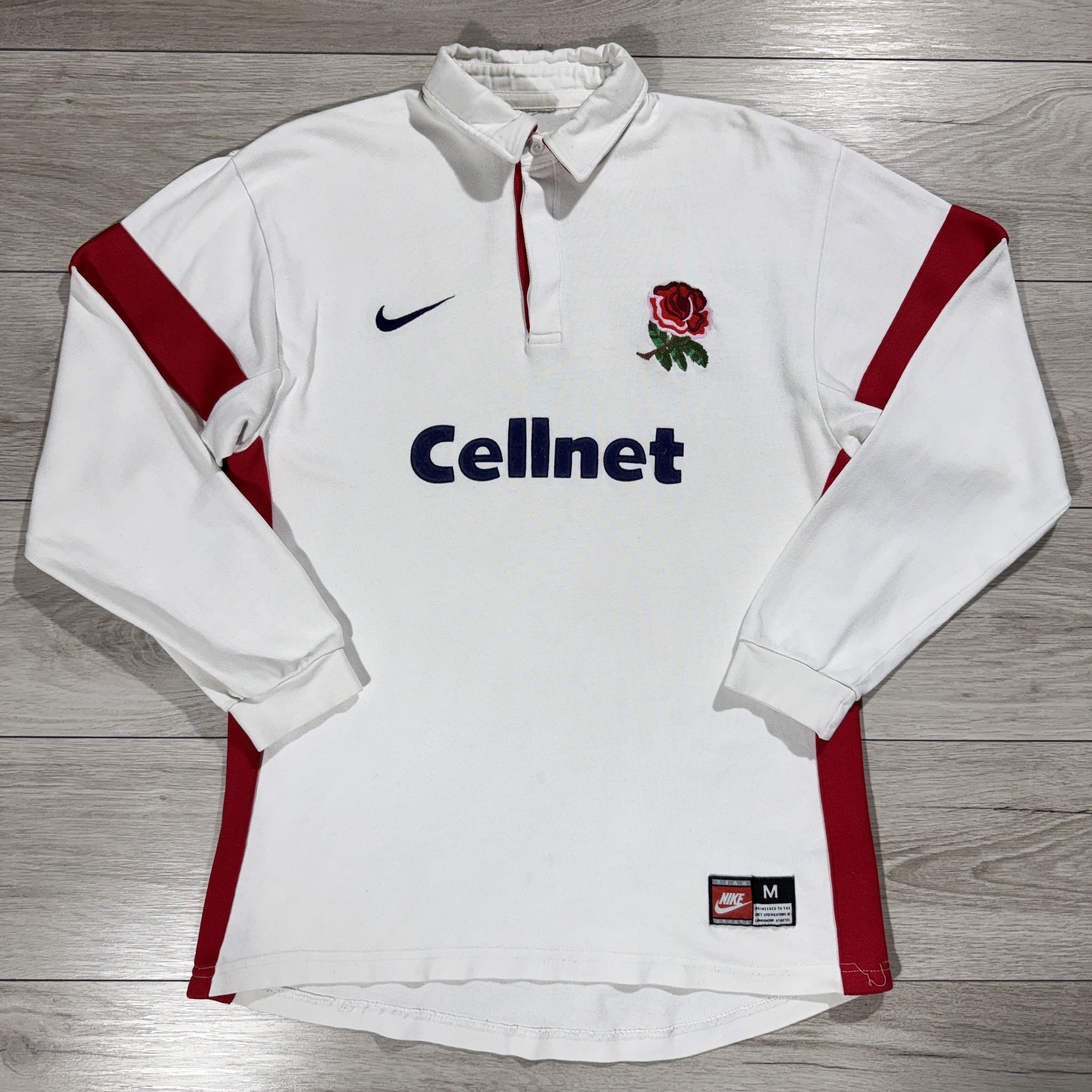 Nike Vintage Nike England Rugby "Cellnet" Long Sleeve Jersey M Size US M / EU 48-50 / 2 - 2 Thumbnail
