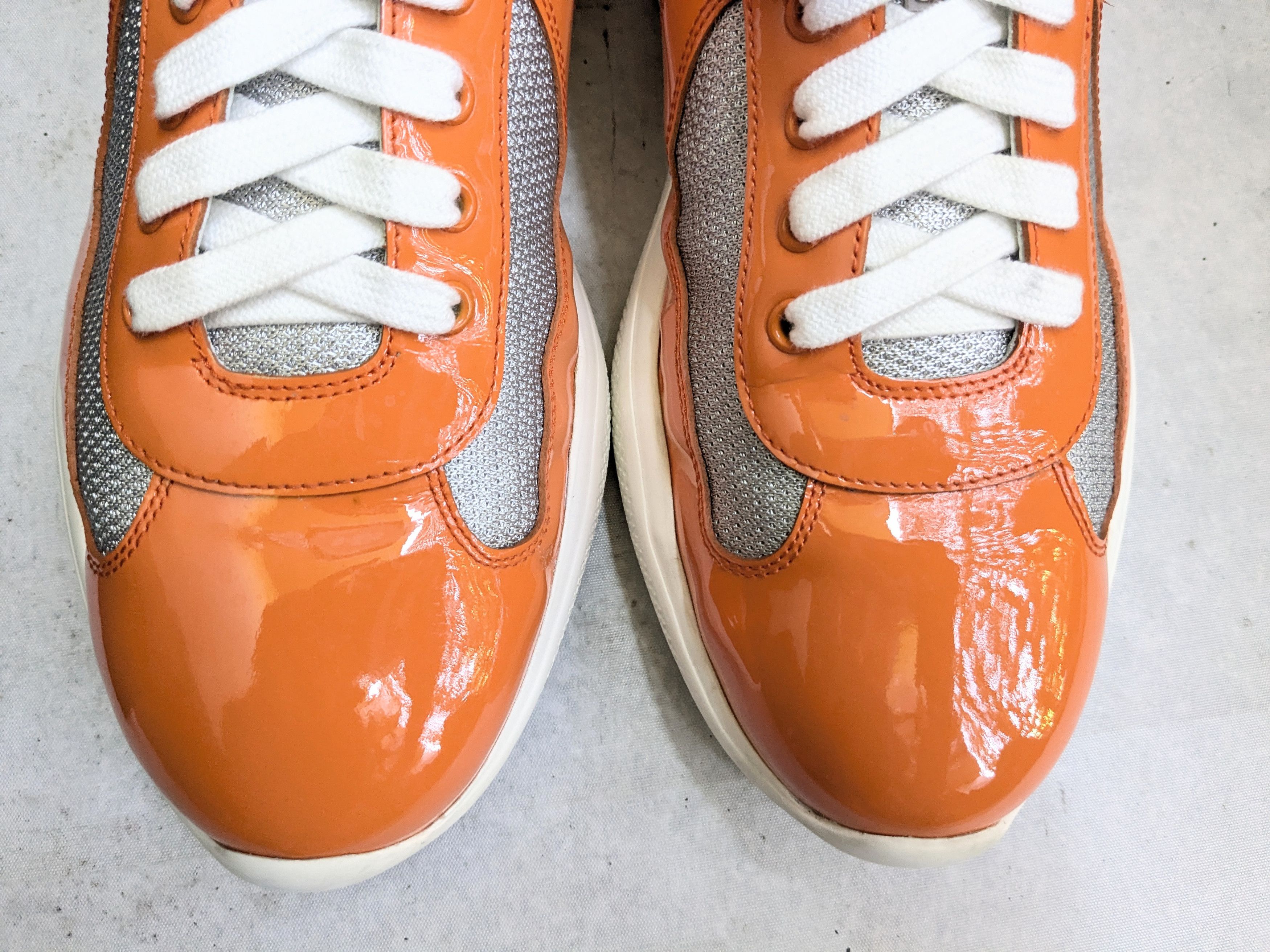 Prada Prada America's Cup Sneakers Orange 12 Patent Low Tops Size US 12 / EU 45 - 2 Thumbnail