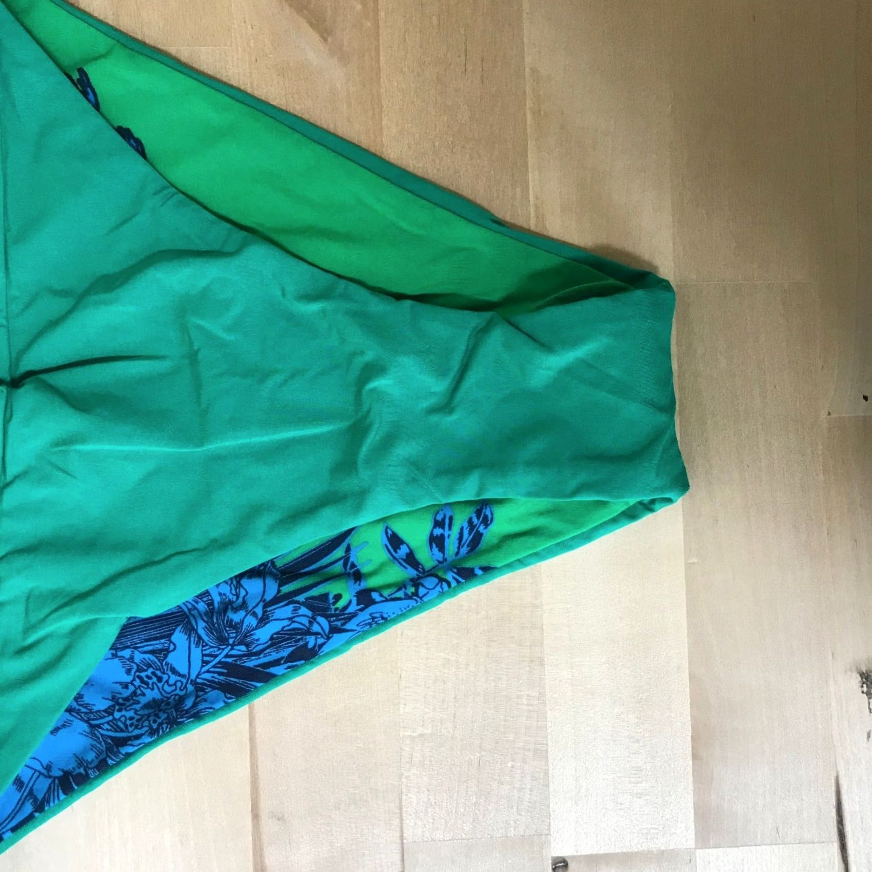 Vintage Maaji Womens Bottom Reversible High-Waisted Green Tropical Lace Up M Womens Beach Wear/Swim Bottom Size 32" / US 10 / IT 46 - 2 Thumbnail