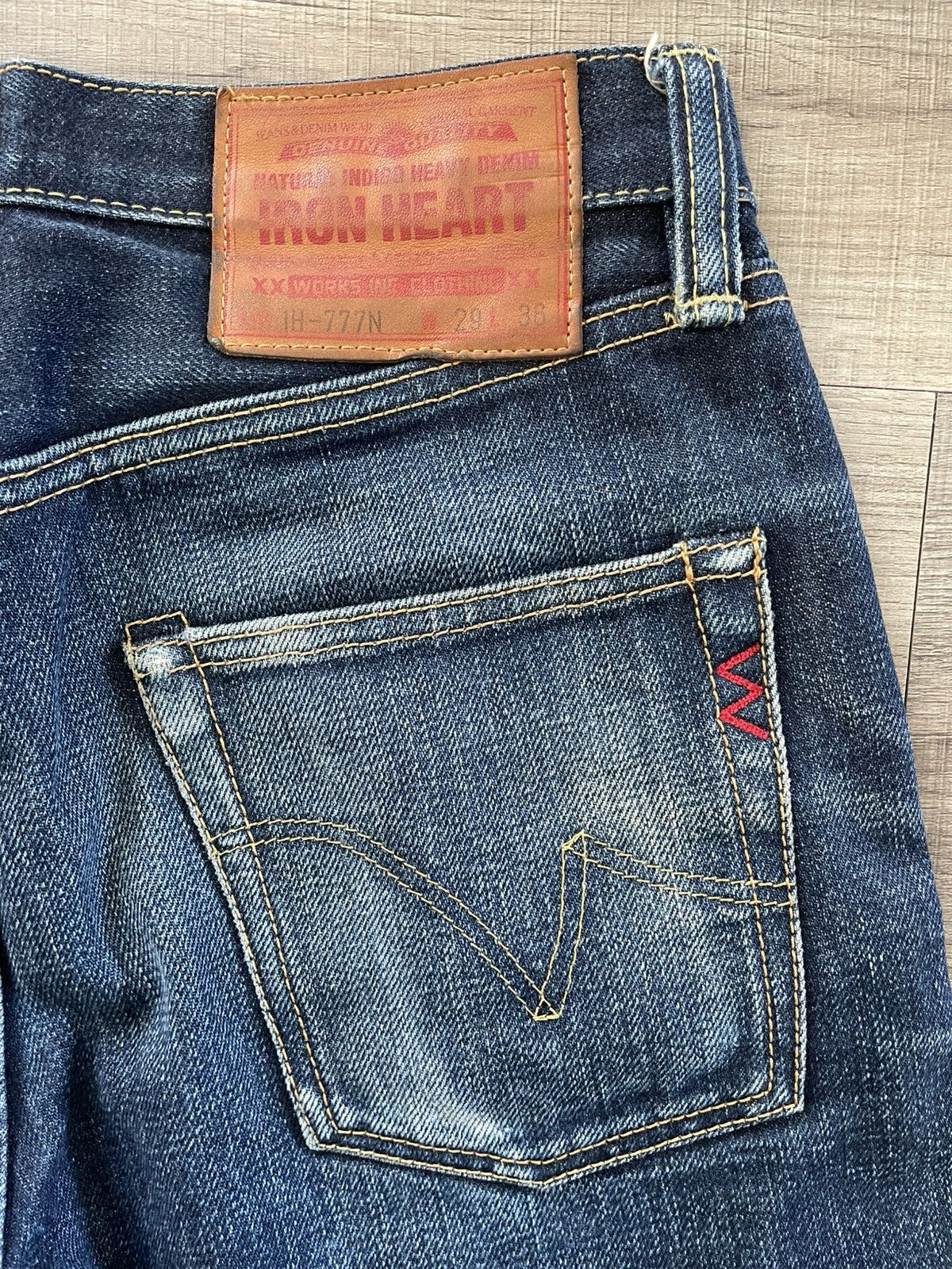 Iron Heart IRON HEART IH-777N 17OZ SELVEDGE JEANS SLIM TAPERED 29x29.5 Size US 29 - 3 Thumbnail