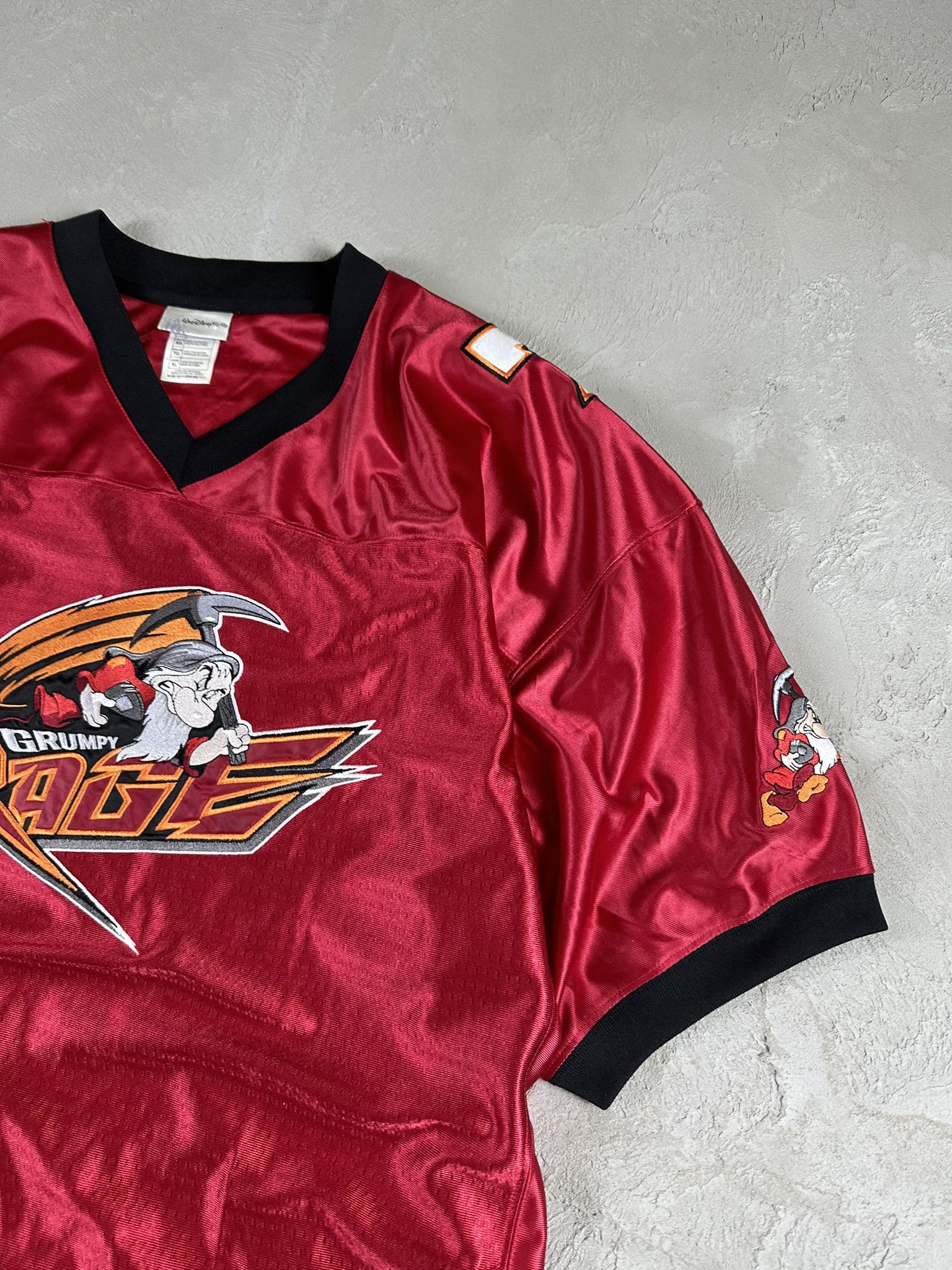 Disney Vintage Disney Grumpy Rage Jersey NFL Mesh T-shirt Size US XL / EU 56 / 4 - 7 Thumbnail