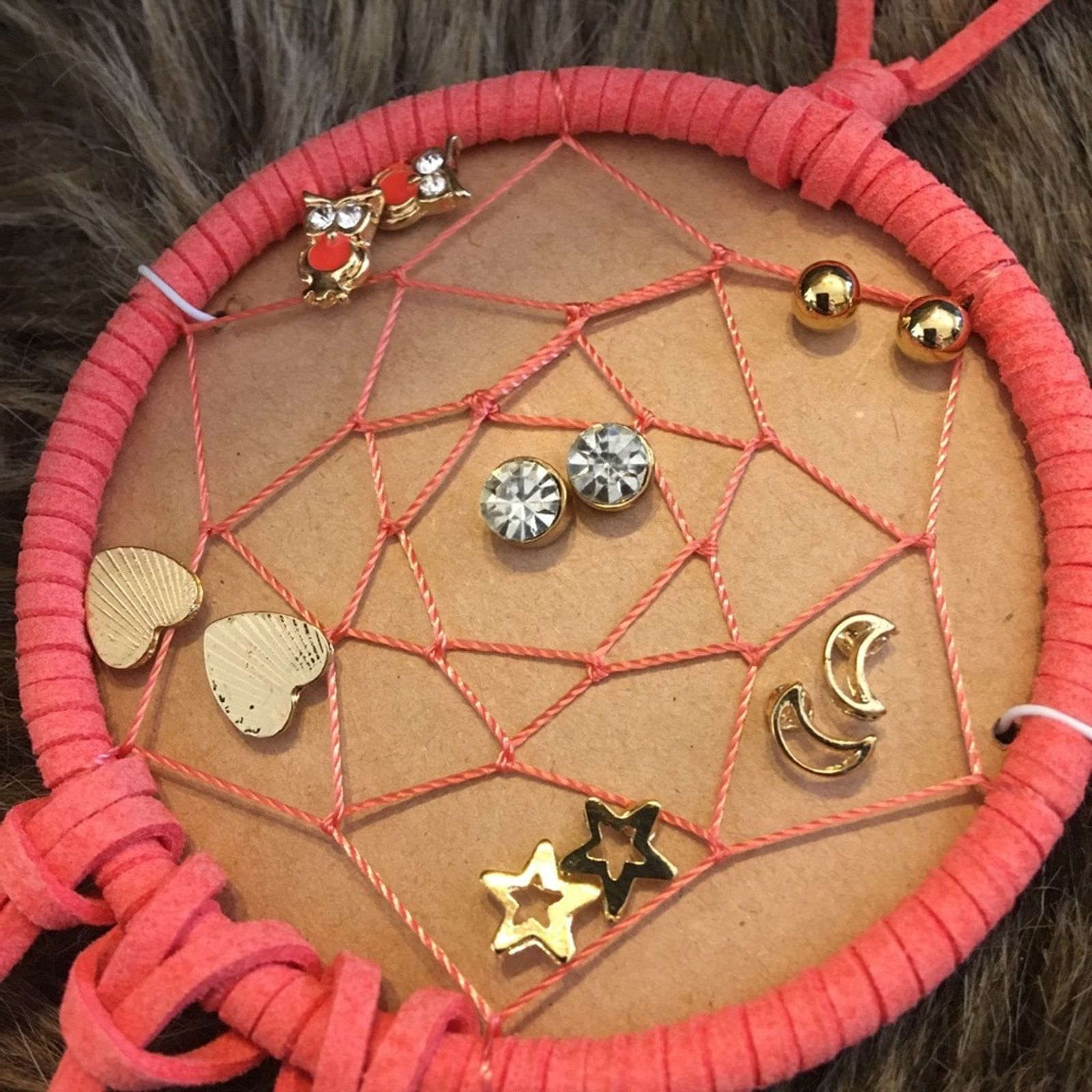 Jewelry Justice dreamcatcher 6 pair stud earring set NWT Size ONE SIZE - 3 Thumbnail
