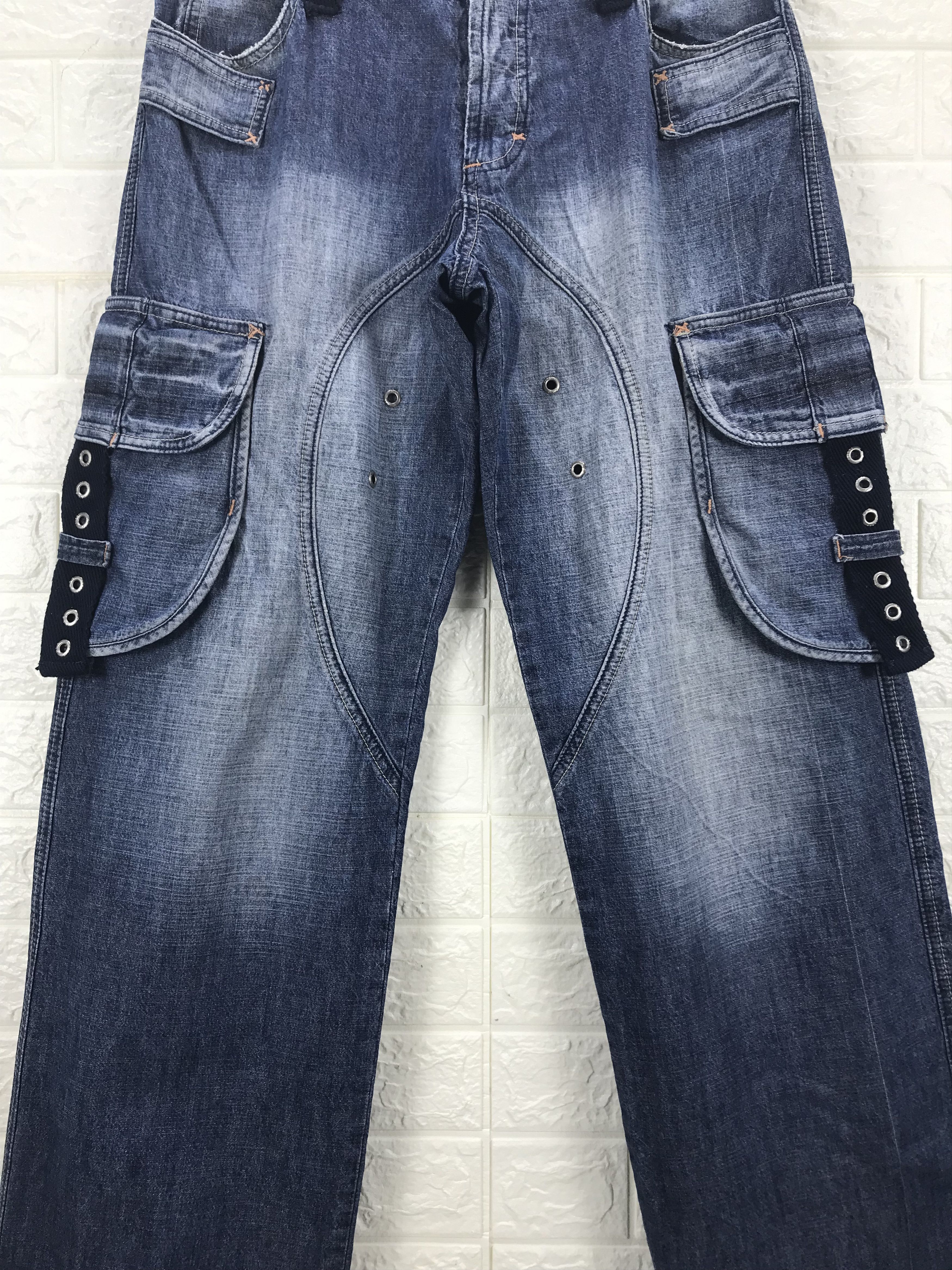 Japanese Brand Vintage Japanese Alcott Multi Pocket Cargo Baggy Jeans Size US 32 / EU 48 - 3 Thumbnail