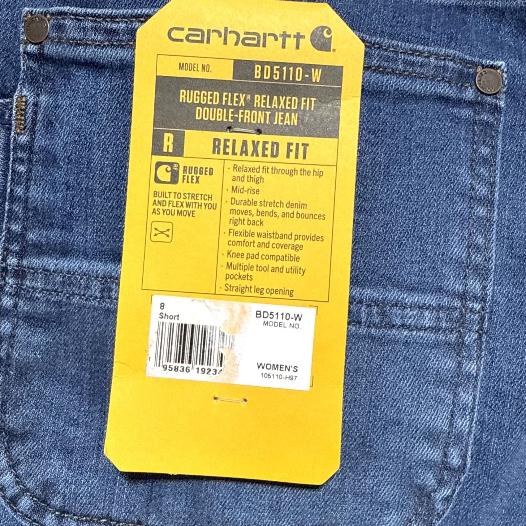 Carhartt VINTAGE Carhartt Rugged Flex® Relaxed Fit Double-Front Jeans Womens Size 8 Short NWT Size 30" / US 8 / IT 44 - 4 Thumbnail