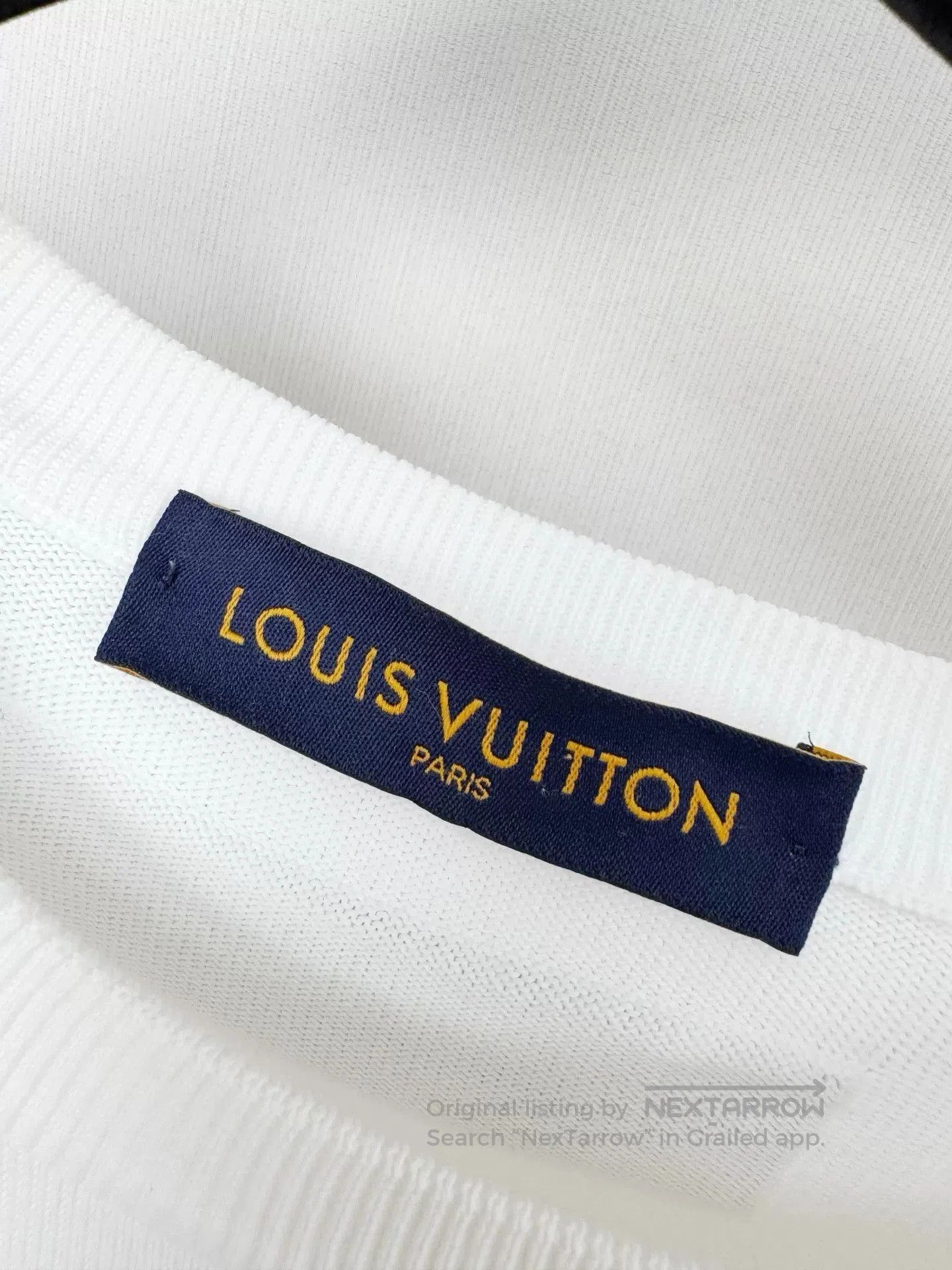 Louis Vuitton Louis Vuitton White Graphic Knit T-shirt. Size US L / EU 52-54 / 3 - 2 Thumbnail