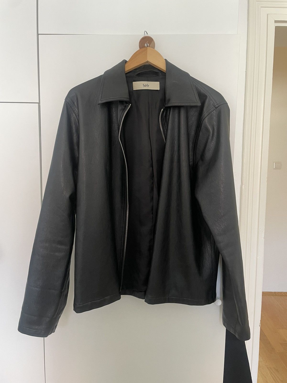 sefr tricola coat レザーコート Sefr Séfr Tricola Leather Trench | Grailed