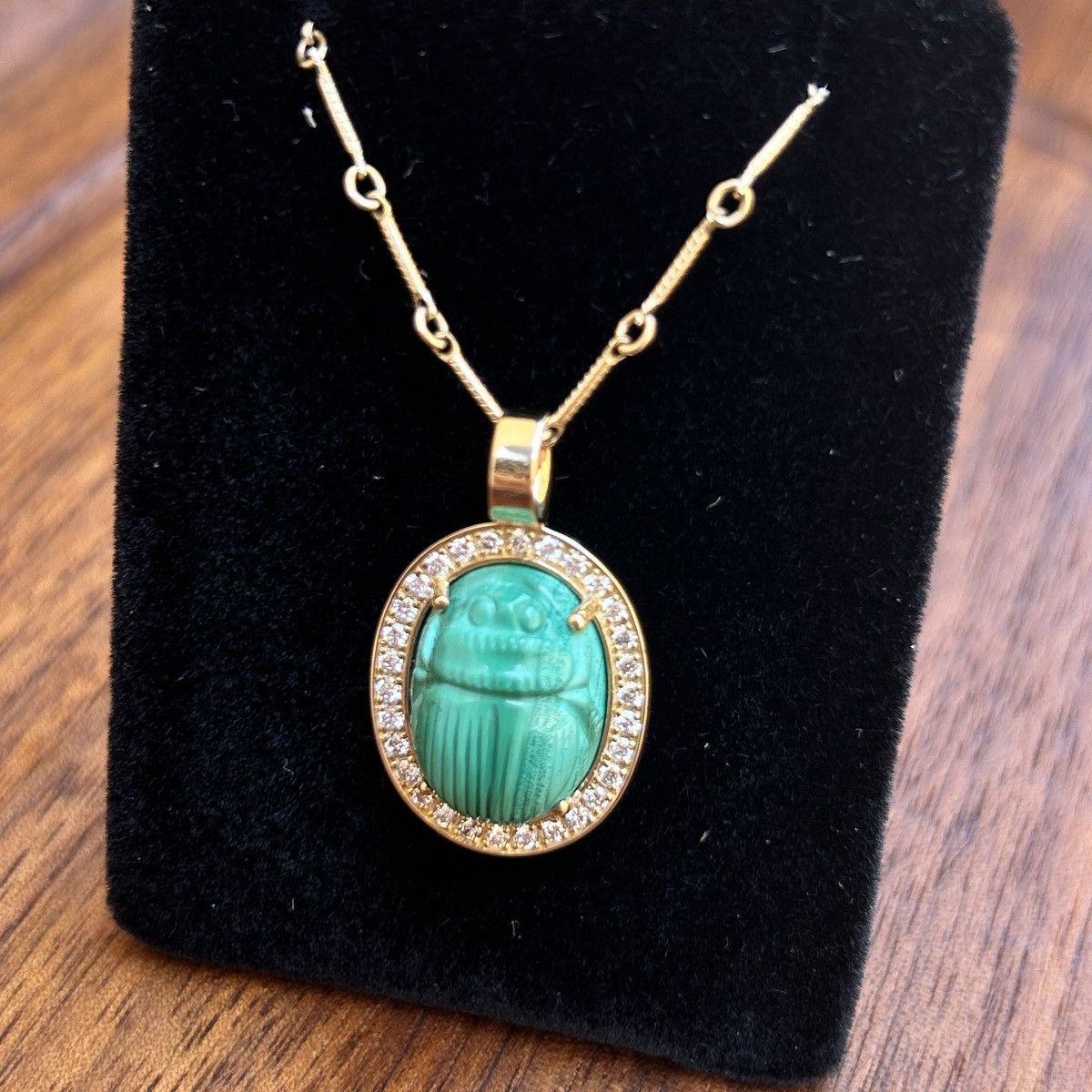 Other Kyle Chan 14K Gold Scarab Necklace | Malachite & Diamonds Size ONE SIZE - 11 Thumbnail