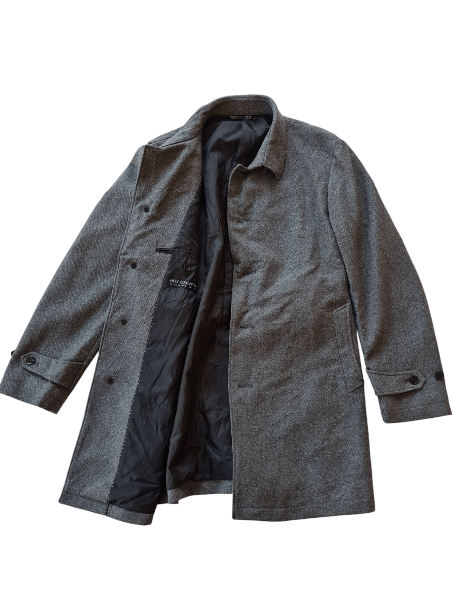 Japanese Brand × Yoshiyuki Konishi ✅️Ficce By Yoshiyuki Konishi Wool Long Jacket Size US L / EU 52-54 / 3 - 3 Thumbnail