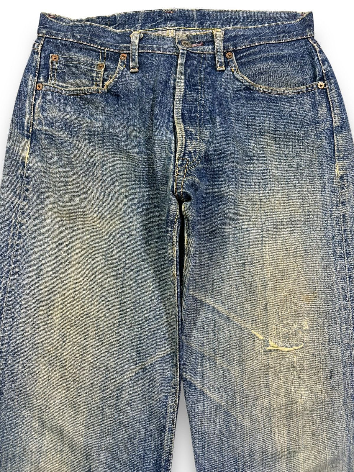 BARNS OUTFITTERS Vintage 90s Barns Japan Selvedge Mud Wash Loose Fit Jeans Size US 32 / EU 48 - 4 Thumbnail
