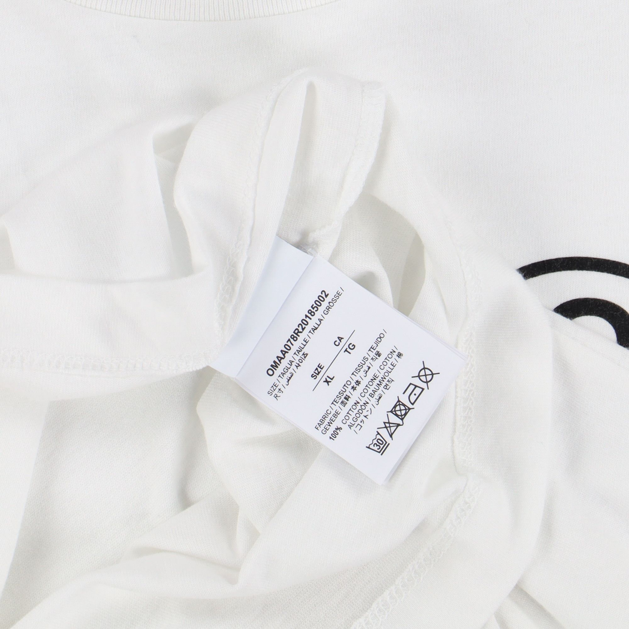 Off-White White Reconstructed Tape Arrows Logo T-Shirt Size US XL / EU 56 / 4 - 5 Thumbnail