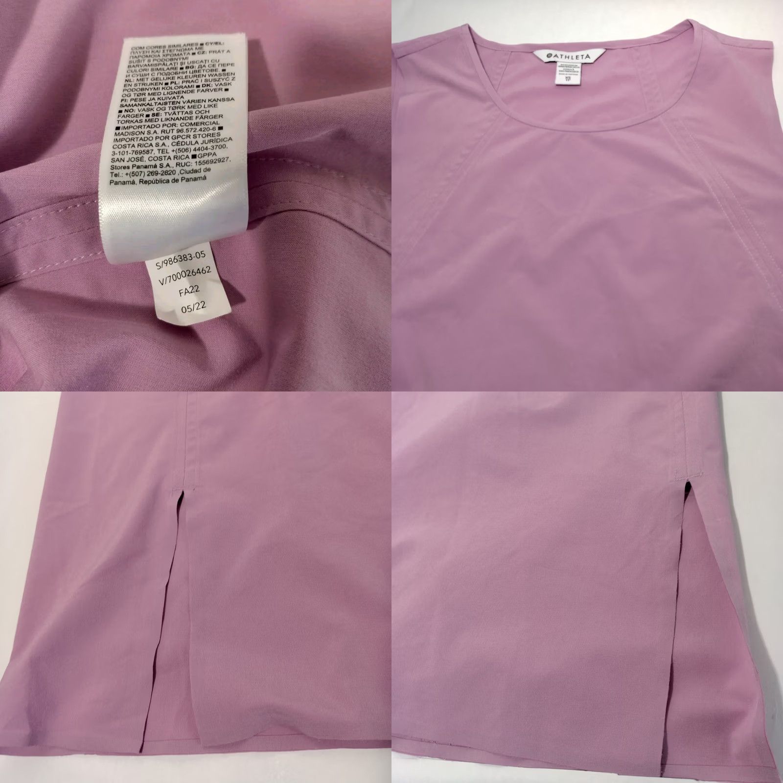 Athleta Athleta Zephyr Refined Tank Top Shirt Women XS Purple Camisole Stretch Sleeveless Round Neck Pullover Wide Strap Size XS / US 0-2 / IT 36-38 - 8 Thumbnail