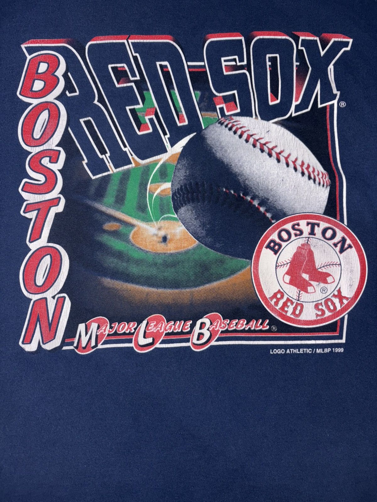 Logo Athletic Boston red sox shirt mlb sz L vintage y2k Size US L / EU 52-54 / 3 - 2 Thumbnail