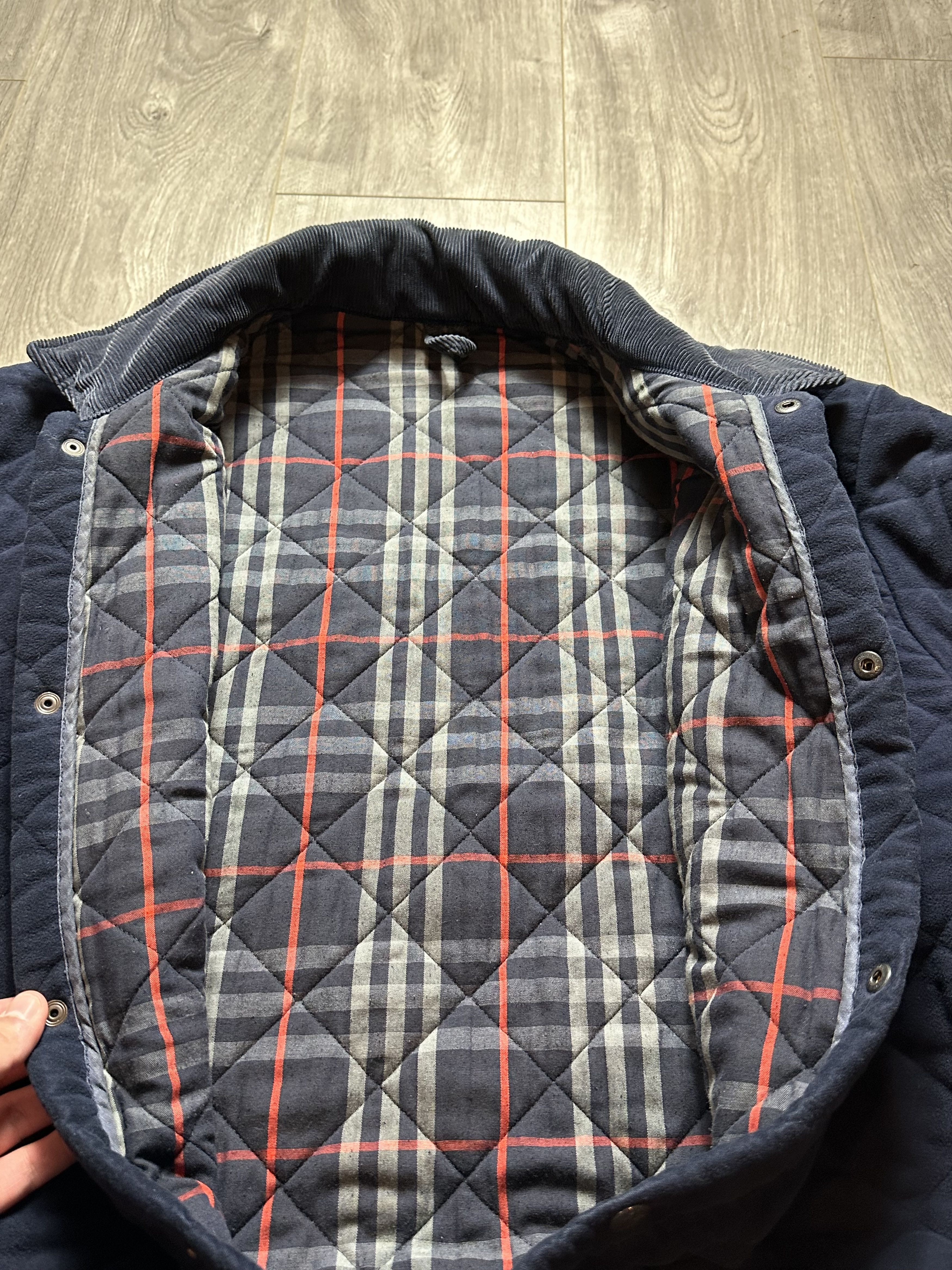 Burberry × Vintage Vintage Quilted Burberry Lined Smokers / Overcoat Jacket Size US L / EU 52-54 / 3 - 4 Thumbnail