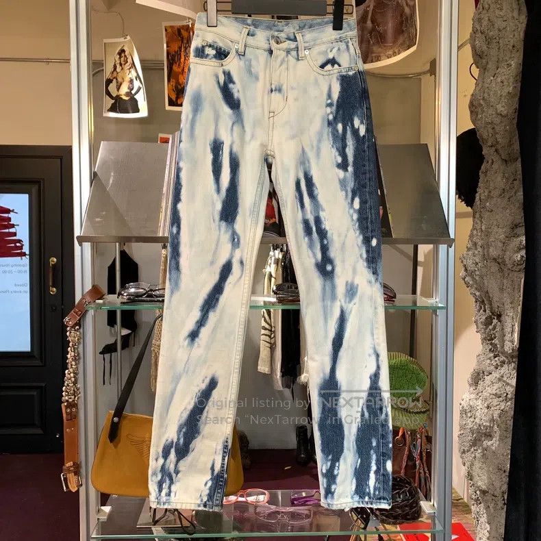 Helmut Lang 03ss Helmut Lang Rubber Tire Print Denim Pants