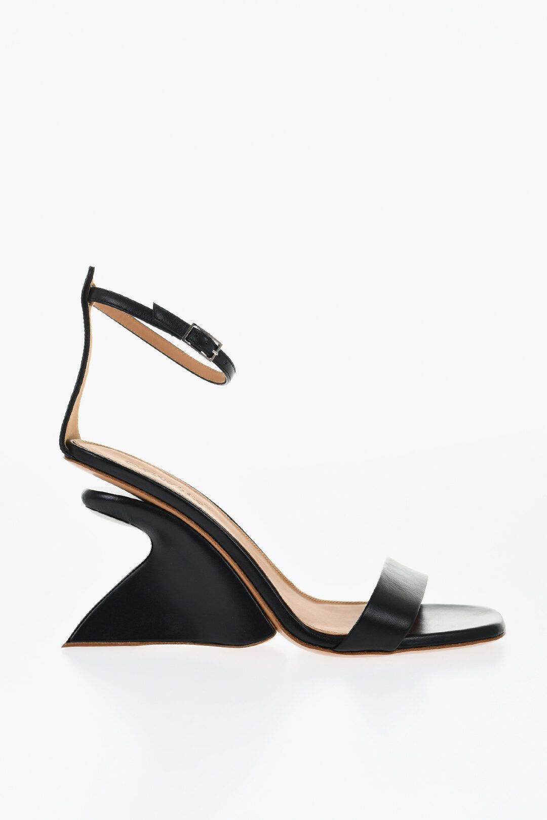 og1mm1125 Leather Jug Sandals in Black