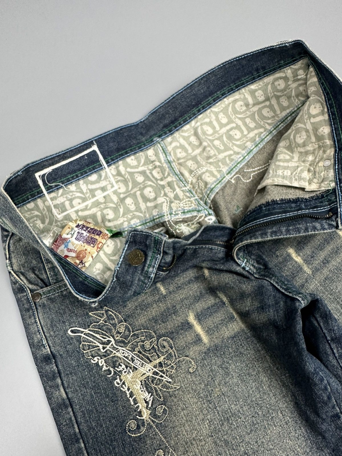 Artful Dodger × Japanese Brand Artful Dodger “Cutter Lads” Embroidered Baggy Jeans Size US 33 - 8 Thumbnail