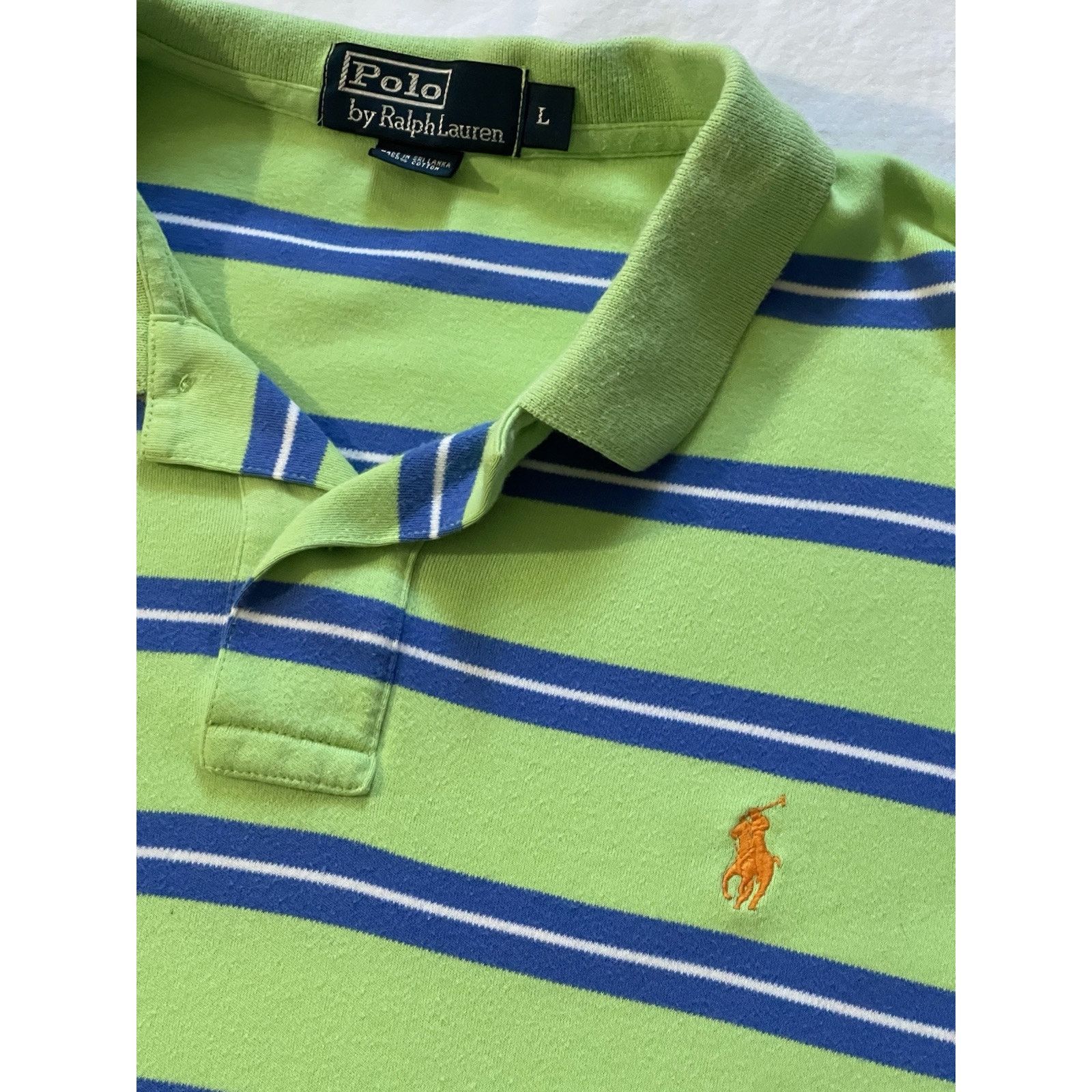 Ralph Lauren Polo Ralph Lauren Vintage Polo Shirt Men's L Green Blue Size US L / EU 52-54 / 3 - 2 Thumbnail