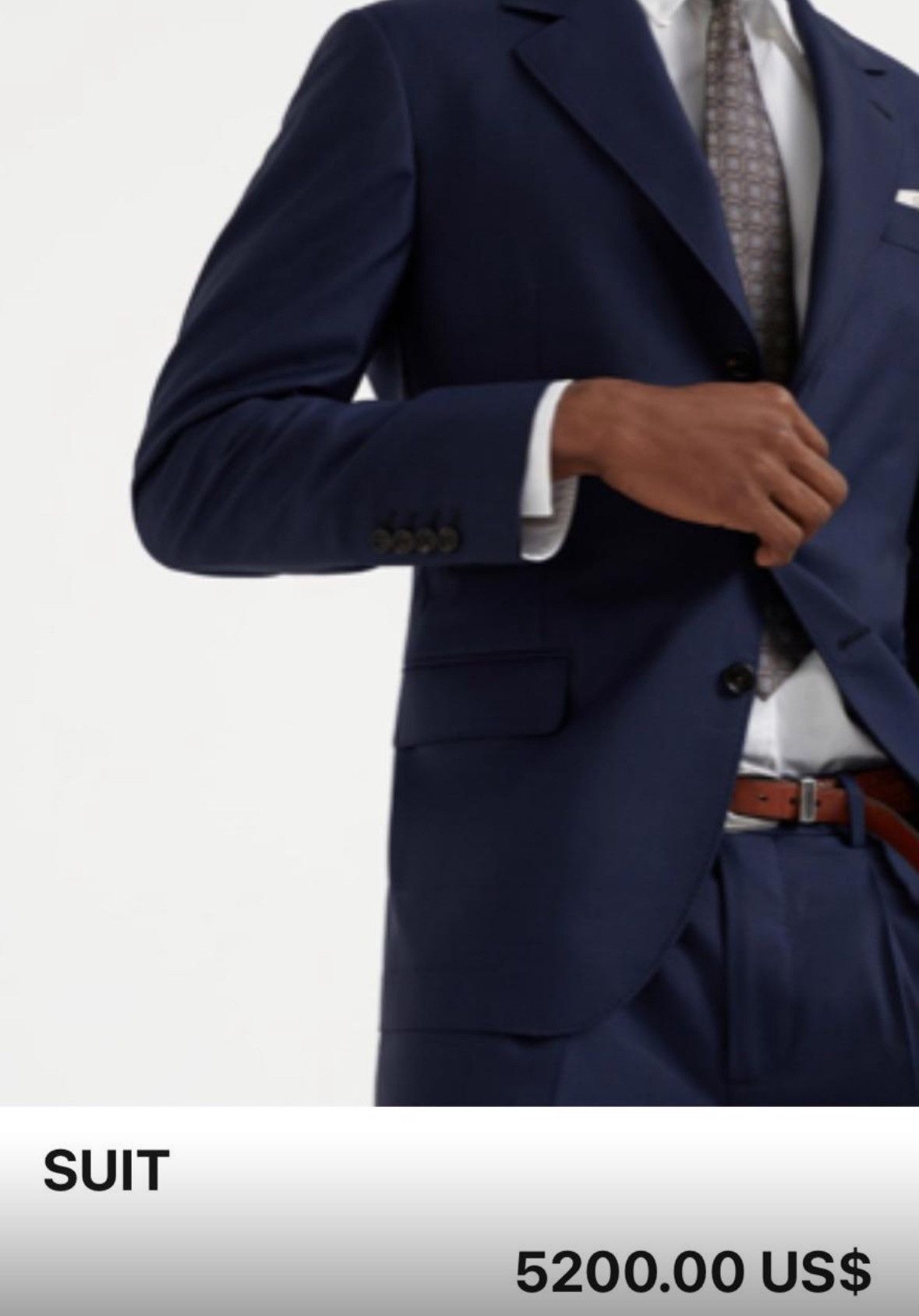 Brunello Cucinelli Suit in Navy Size 36R - 2 Thumbnail