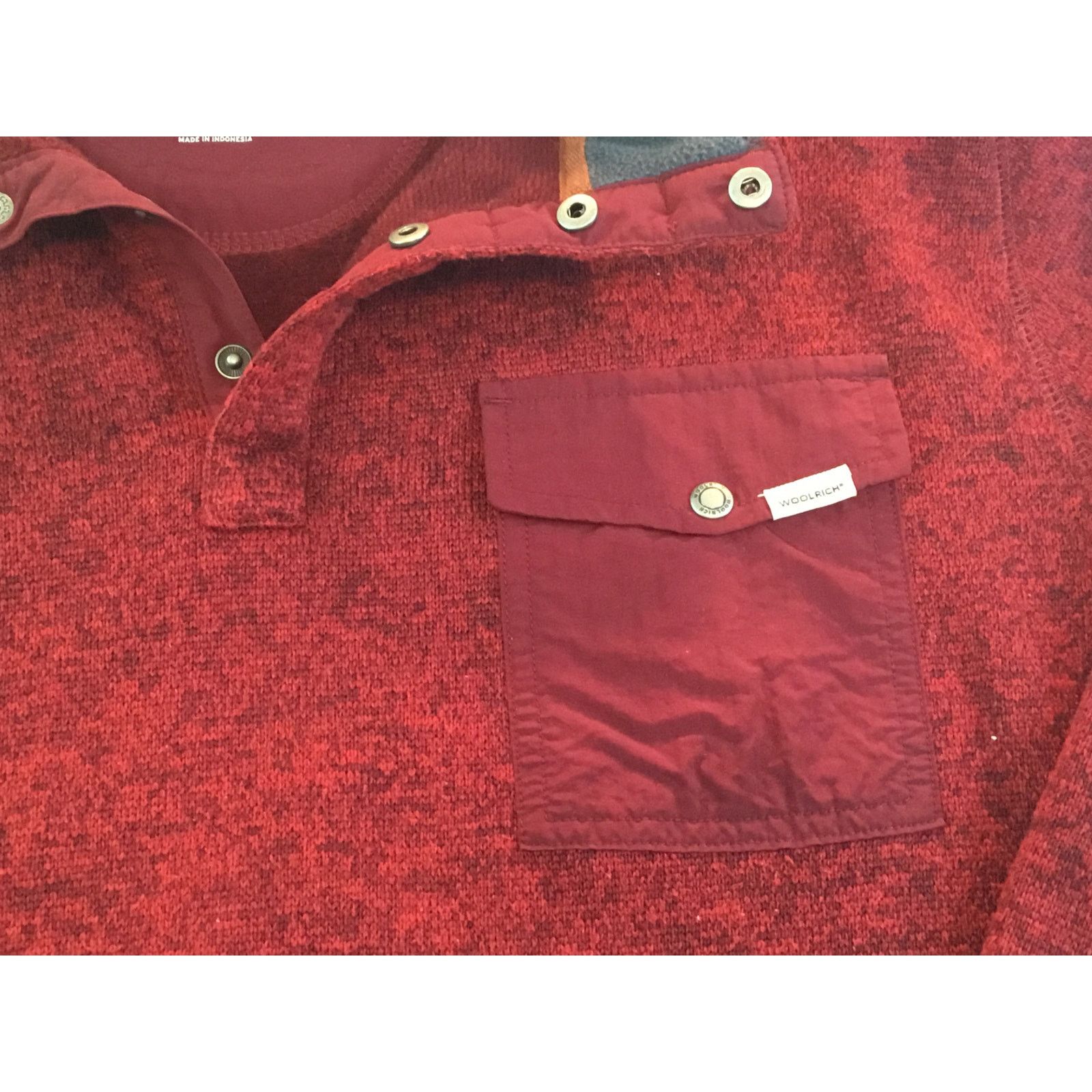Woolrich Woolen Mills Woolrich Knit Pocket Pullover Sweater Fleece Lined Red XXL Size US XXL / EU 58 / 5 - 3 Thumbnail