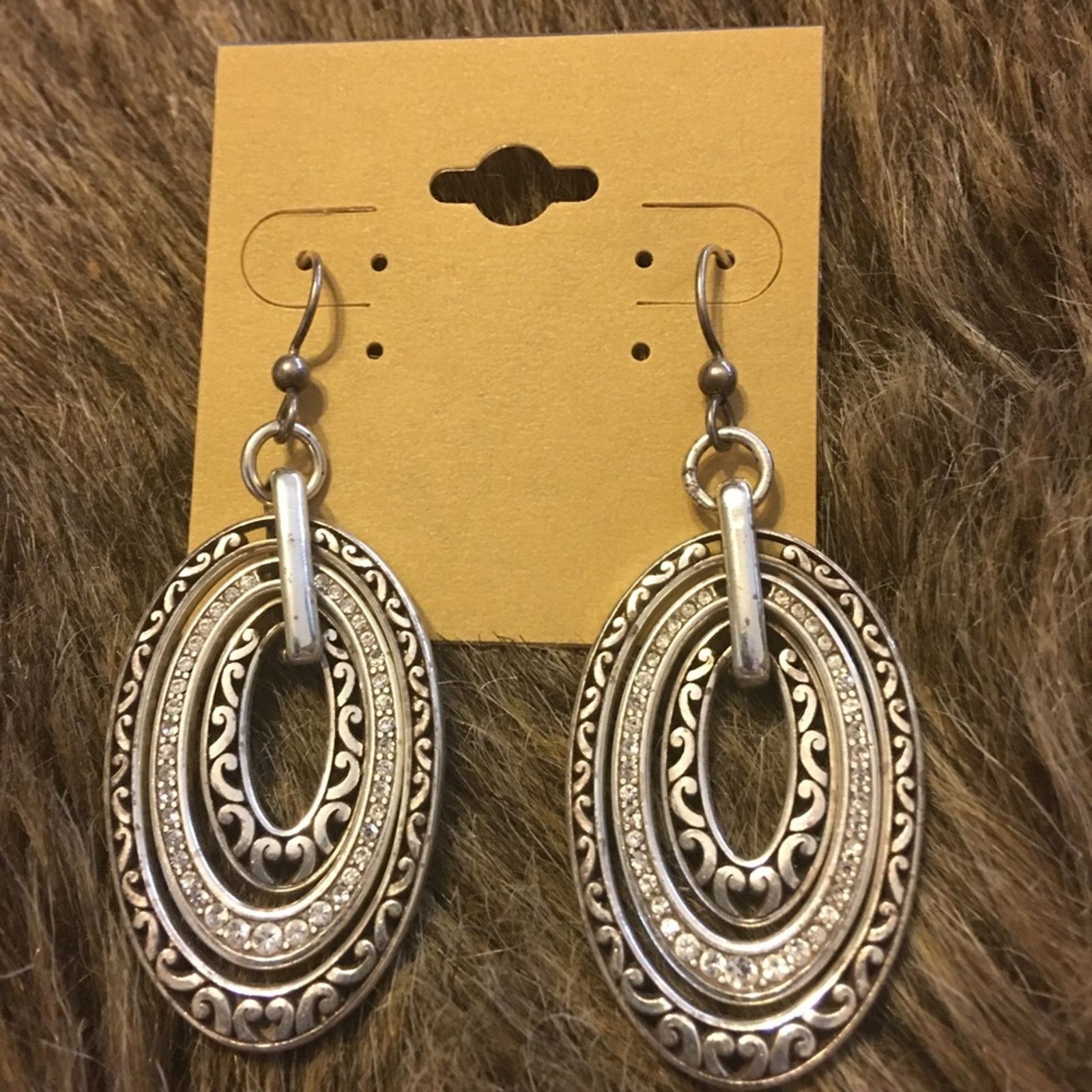 Vintage Vintage silver graduated scroll disc earrings Size ONE SIZE - 2 Thumbnail