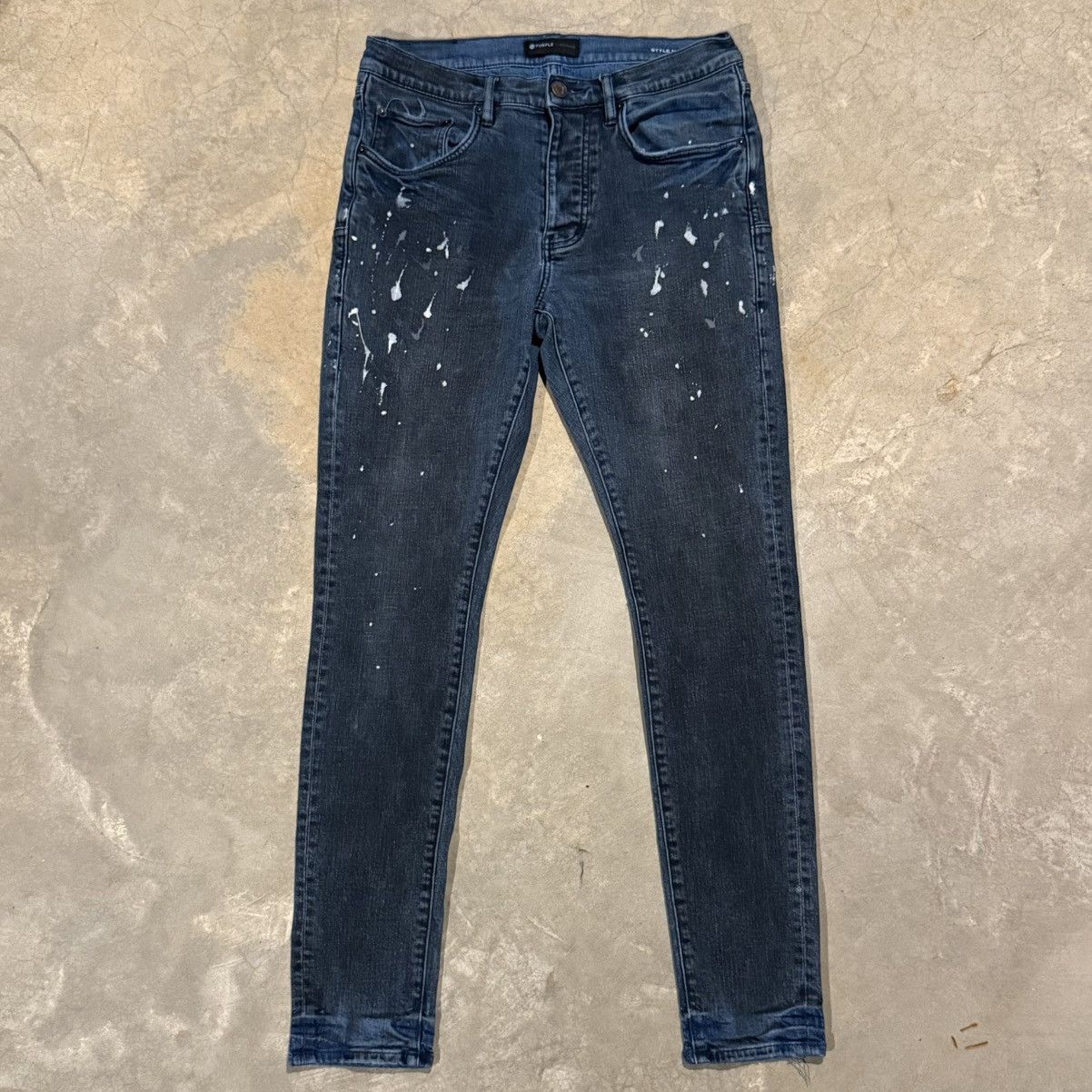 Purple Brand P001 Painters Waxed Indigo Slim Fit Jeans