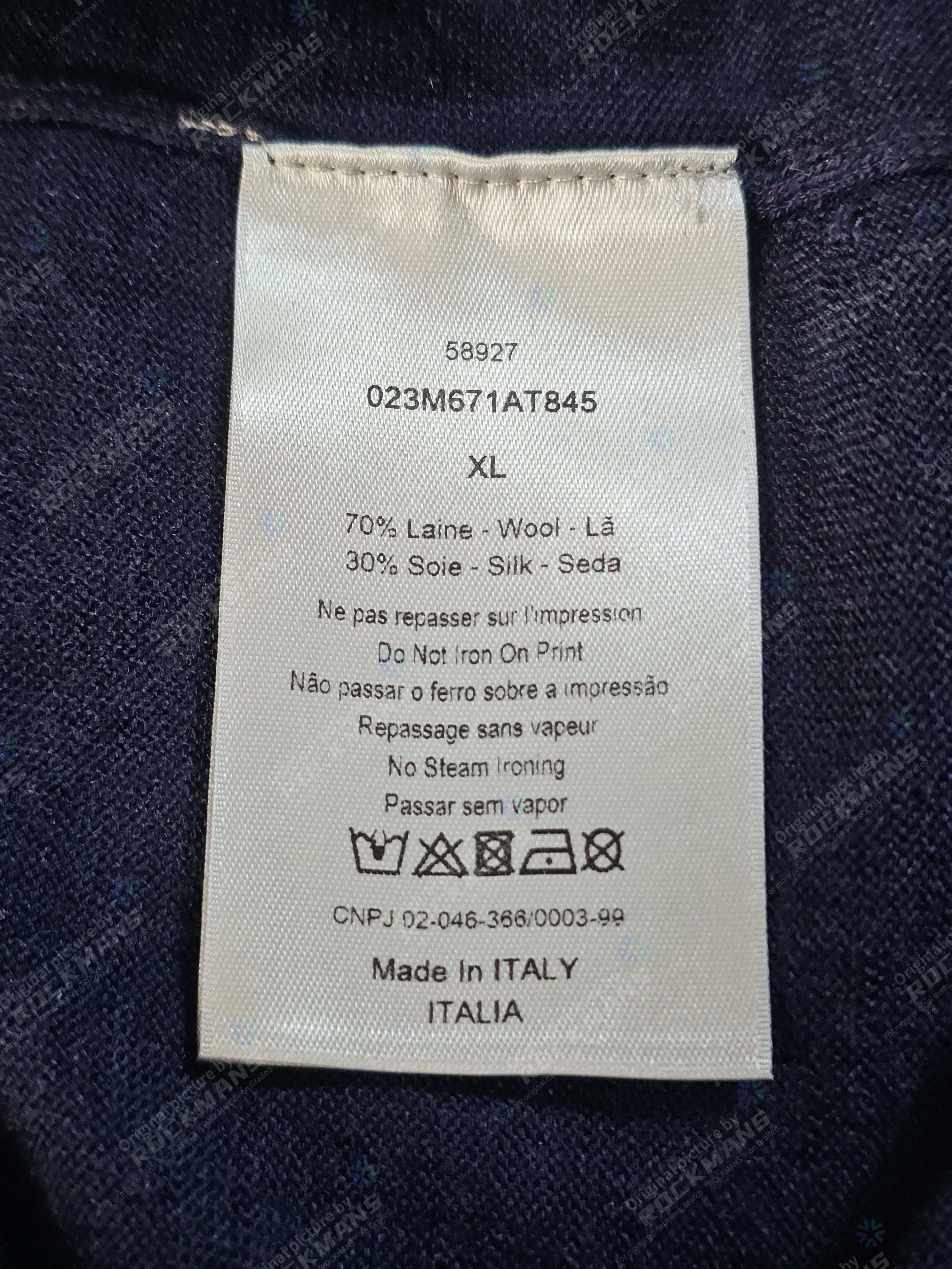 Dior Dior x Daniel Arsham Navy Wool Silk Sweater Jumper XL Size US XL / EU 56 / 4 - 5 Thumbnail