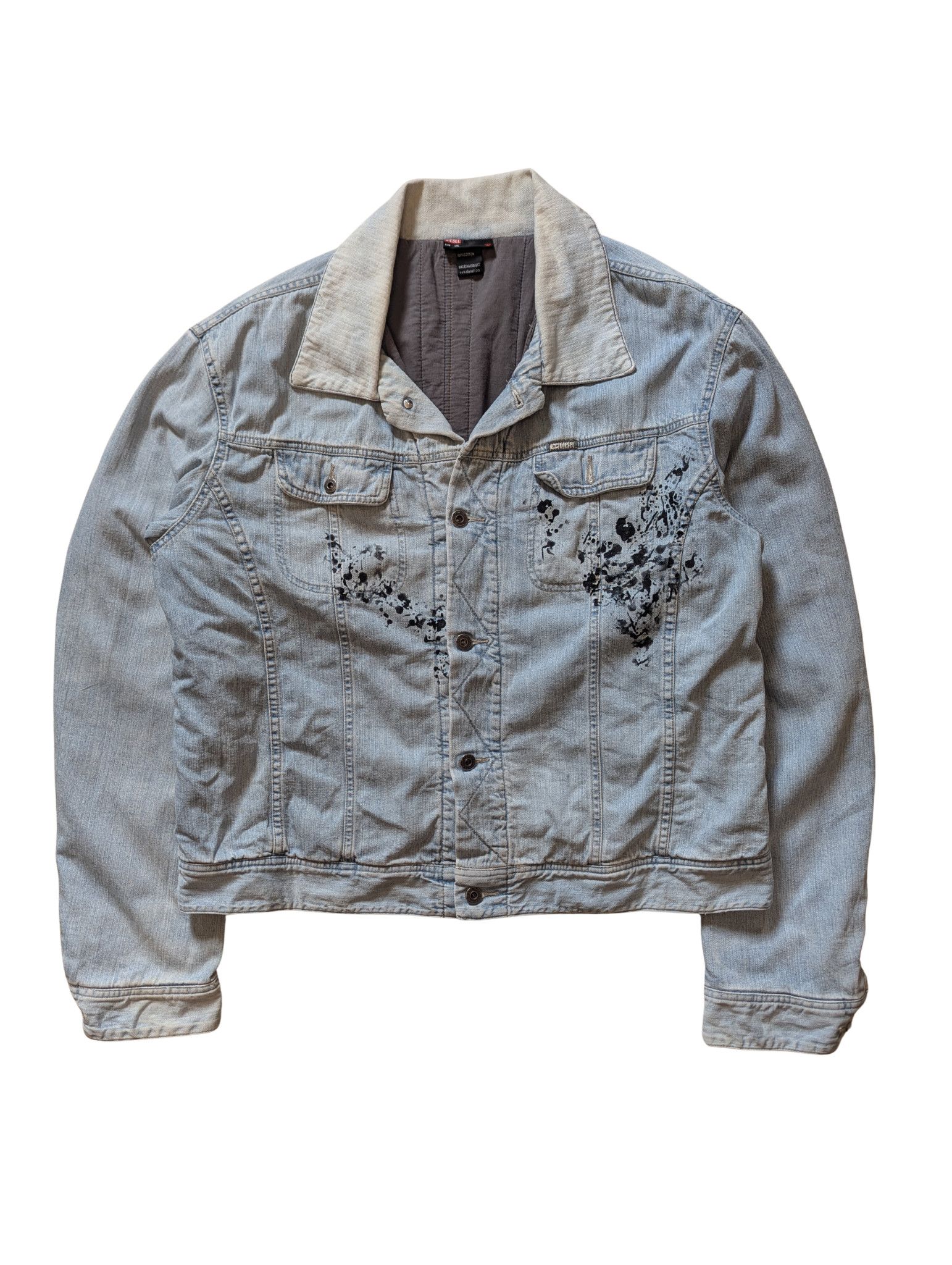 Diesel Vintage Diesel Denim Jacket Distressed Y2K Size US XXL / EU 58 / 5 - 1 Thumbnail