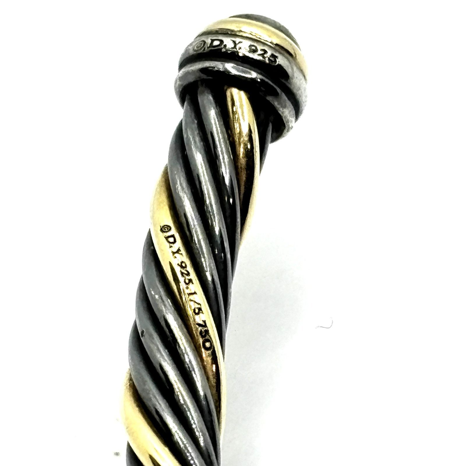 David Yurman DAVID YURMAN Blackened 18k Gold Twisted Cable Necklace Size ONE SIZE - 5 Thumbnail