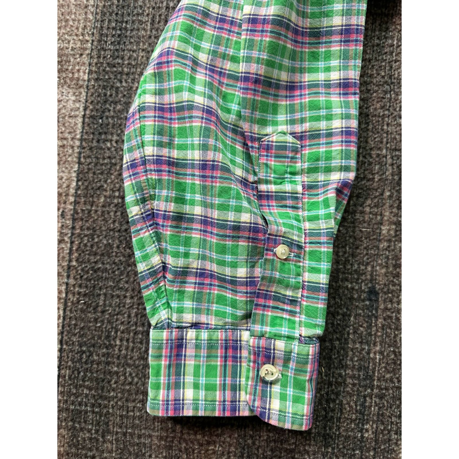 Ralph Lauren Ralph Lauren Green Plaid Cotton Shirt XXL Mens Preppy Polo Size US XXL / EU 58 / 5 - 9 Thumbnail